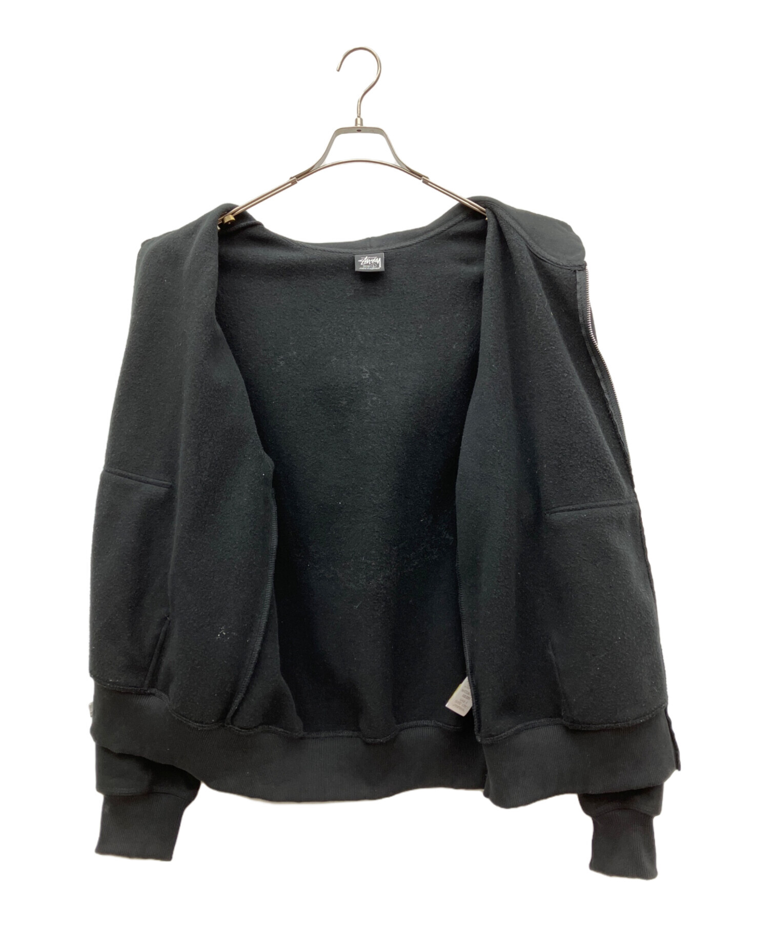 中古・古着通販】stussy (ステューシー) ロゴジップパーカー ブラック