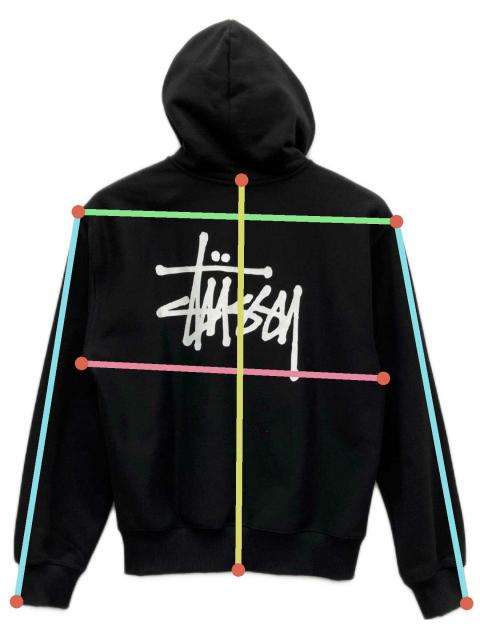 中古・古着通販】stussy (ステューシー) ロゴジップパーカー ブラック
