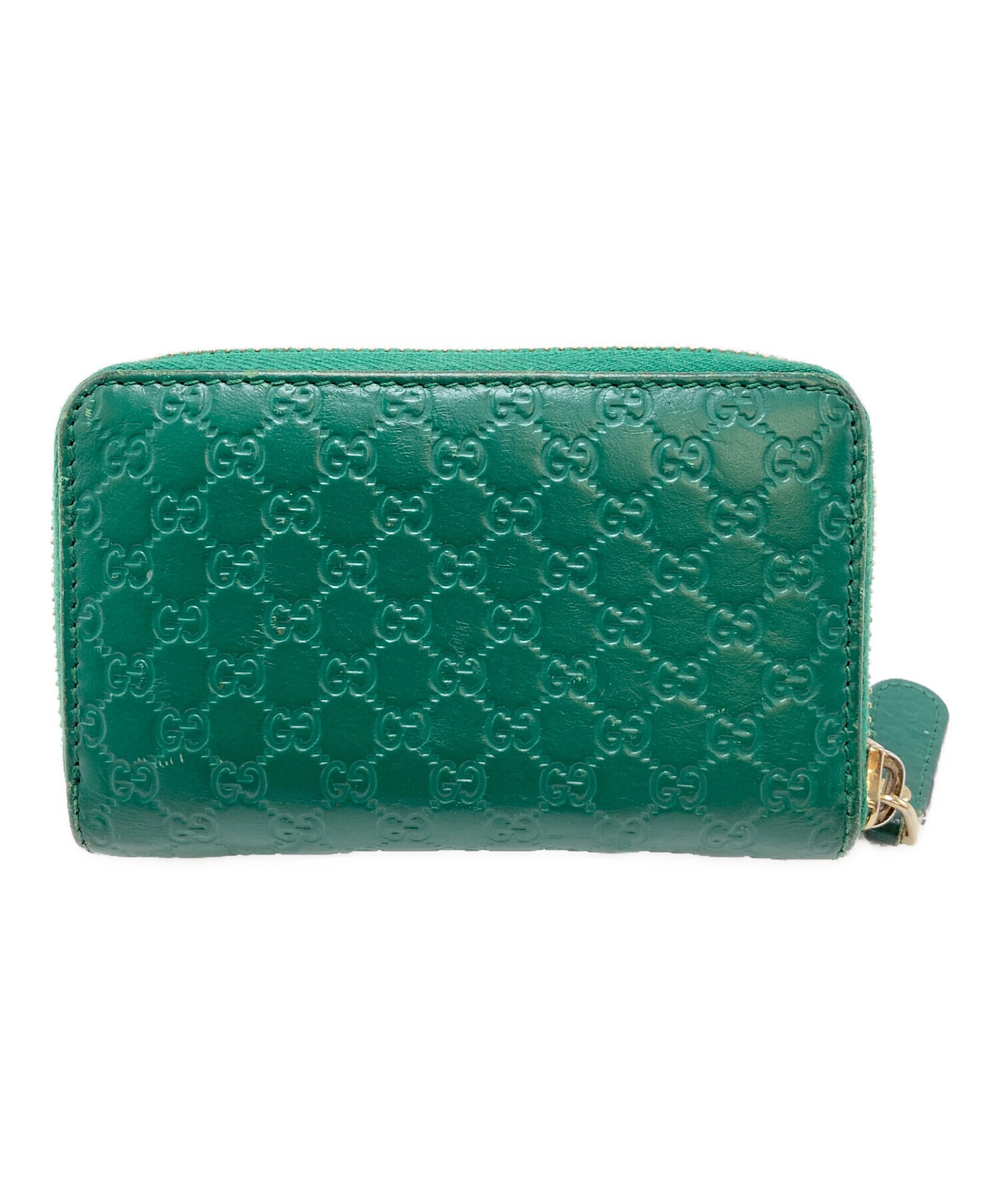GUCCI ケース マイクロGG シマ レザー グリーン 中古・古着通販】GUCCI (グッチ) マイクログッチシマ レザー コイン