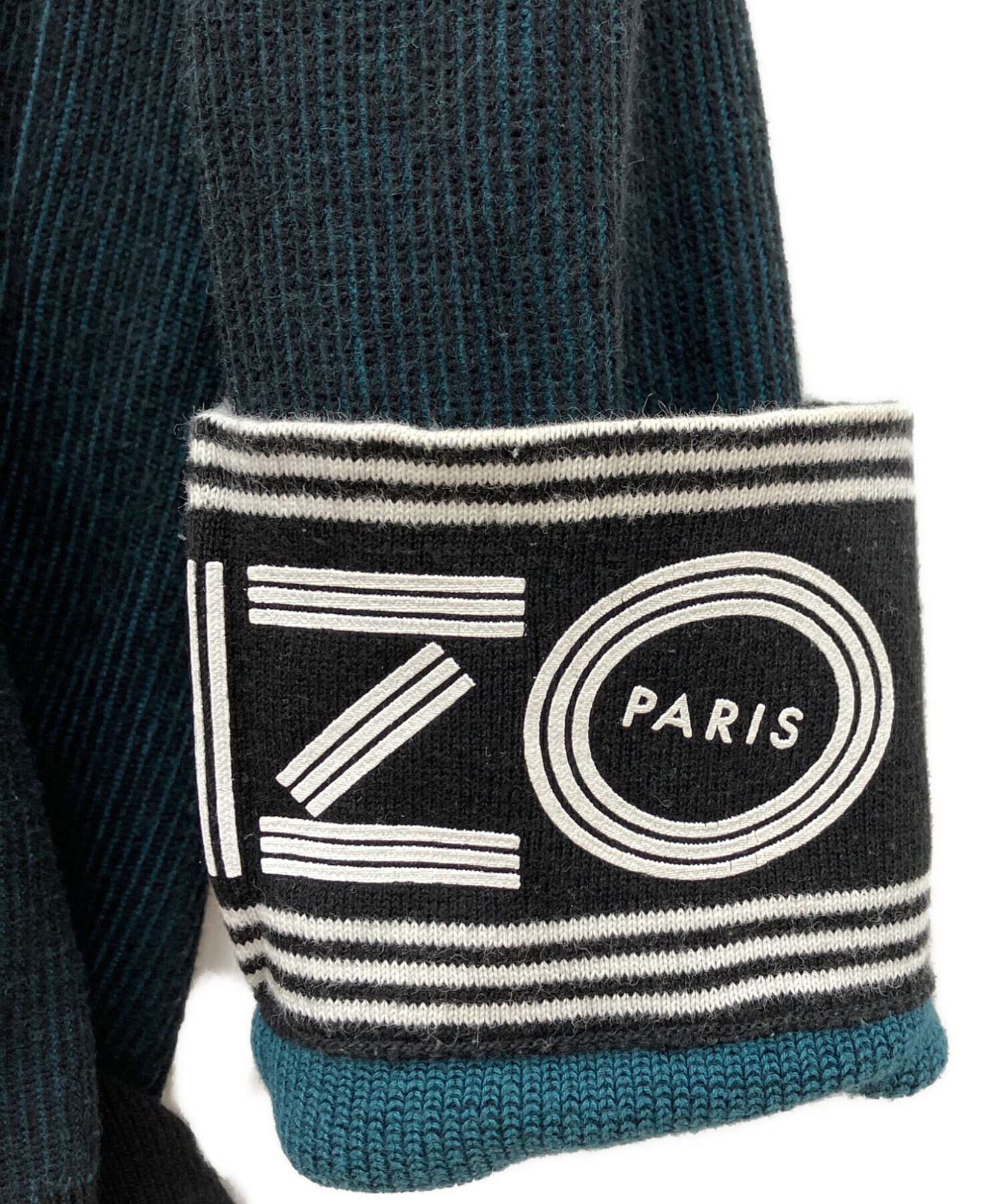 【KENZO】希少　ヴィンテージ　総柄ニットスカート 中古・古着通販】KENZO (ケンゾー) 厚手ニット グリーン サイズ:M
