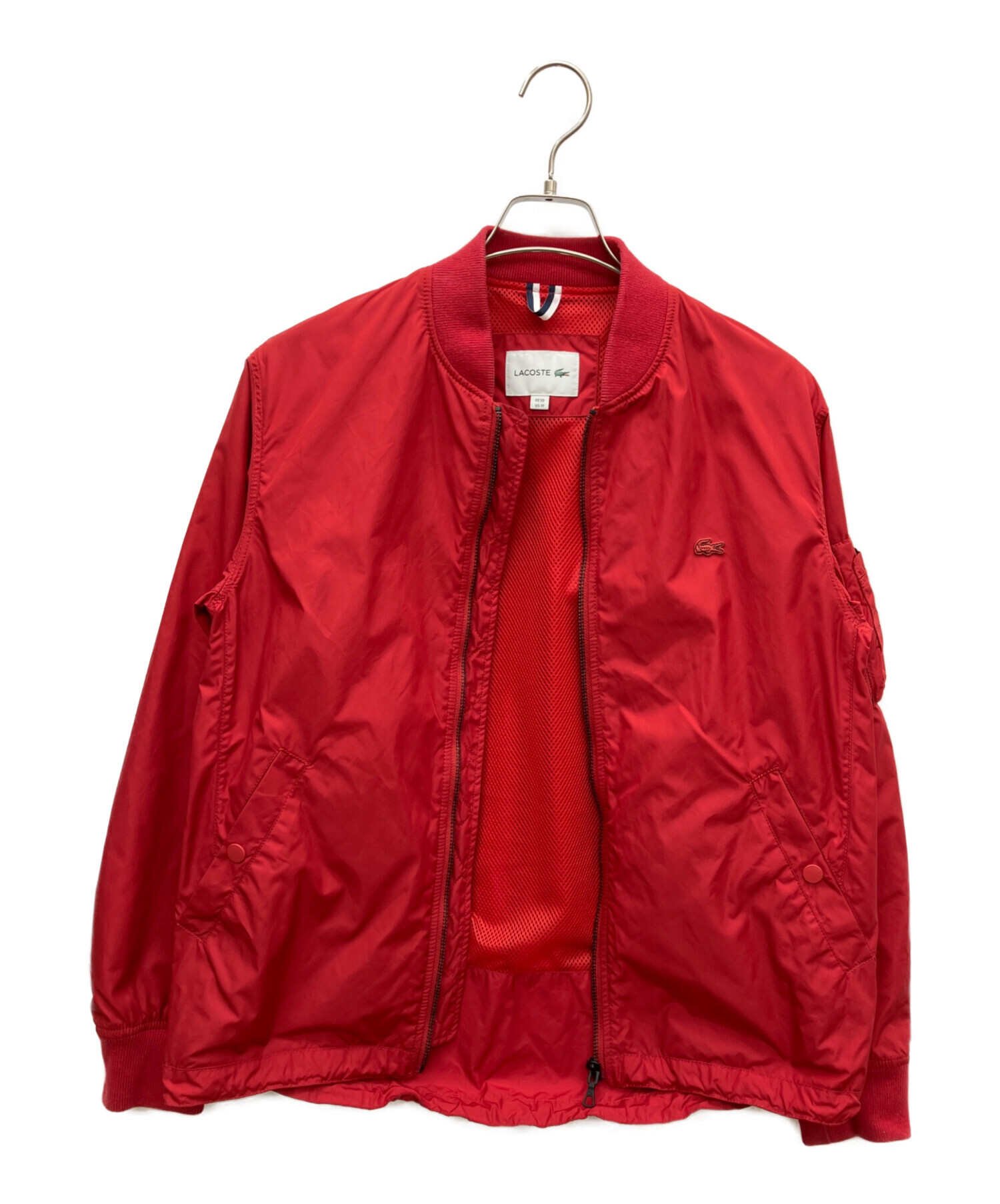 中古・古着通販】LACOSTE (ラコステ) ナイロンジャケット レッド 