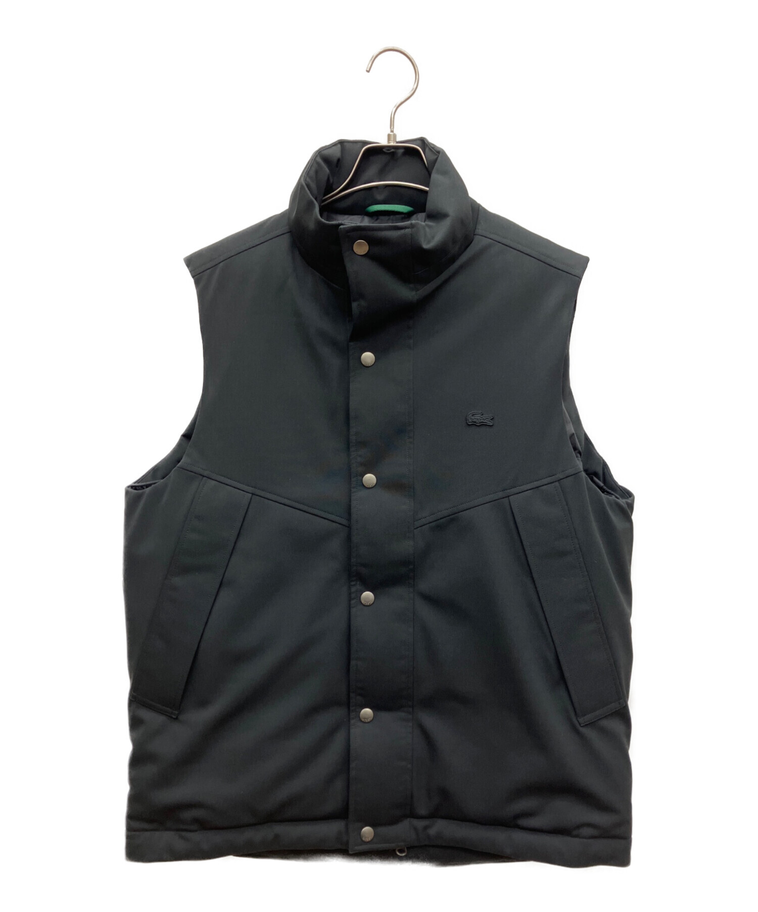 Lacoste ブラック ダウンベスト 中古・古着通販】LACOSTE (ラコステ) 耐水透湿ピケダウンベスト