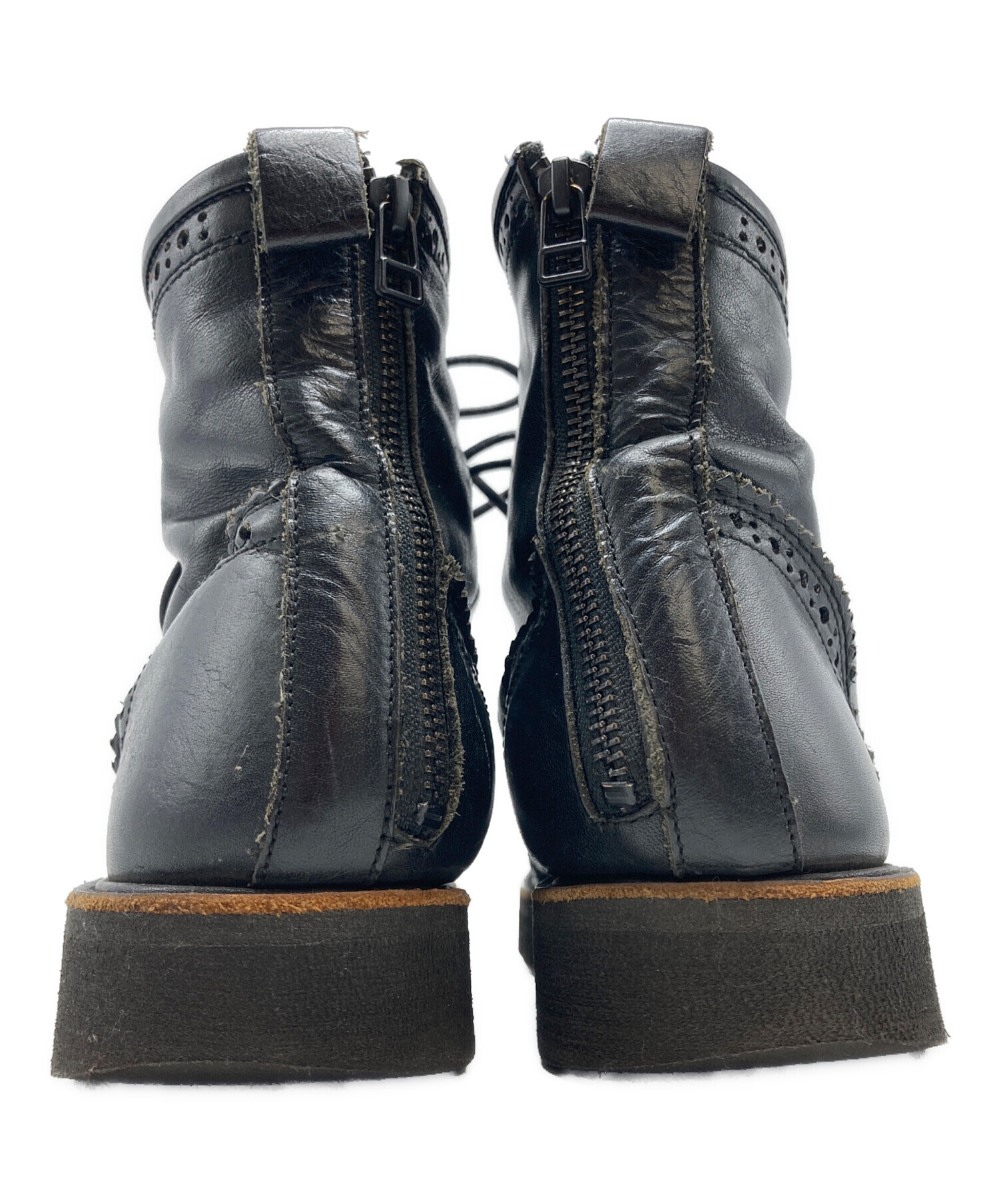 中古・古着通販】Y's (ワイズ) ブーツ ブラック サイズ:SIZE 5