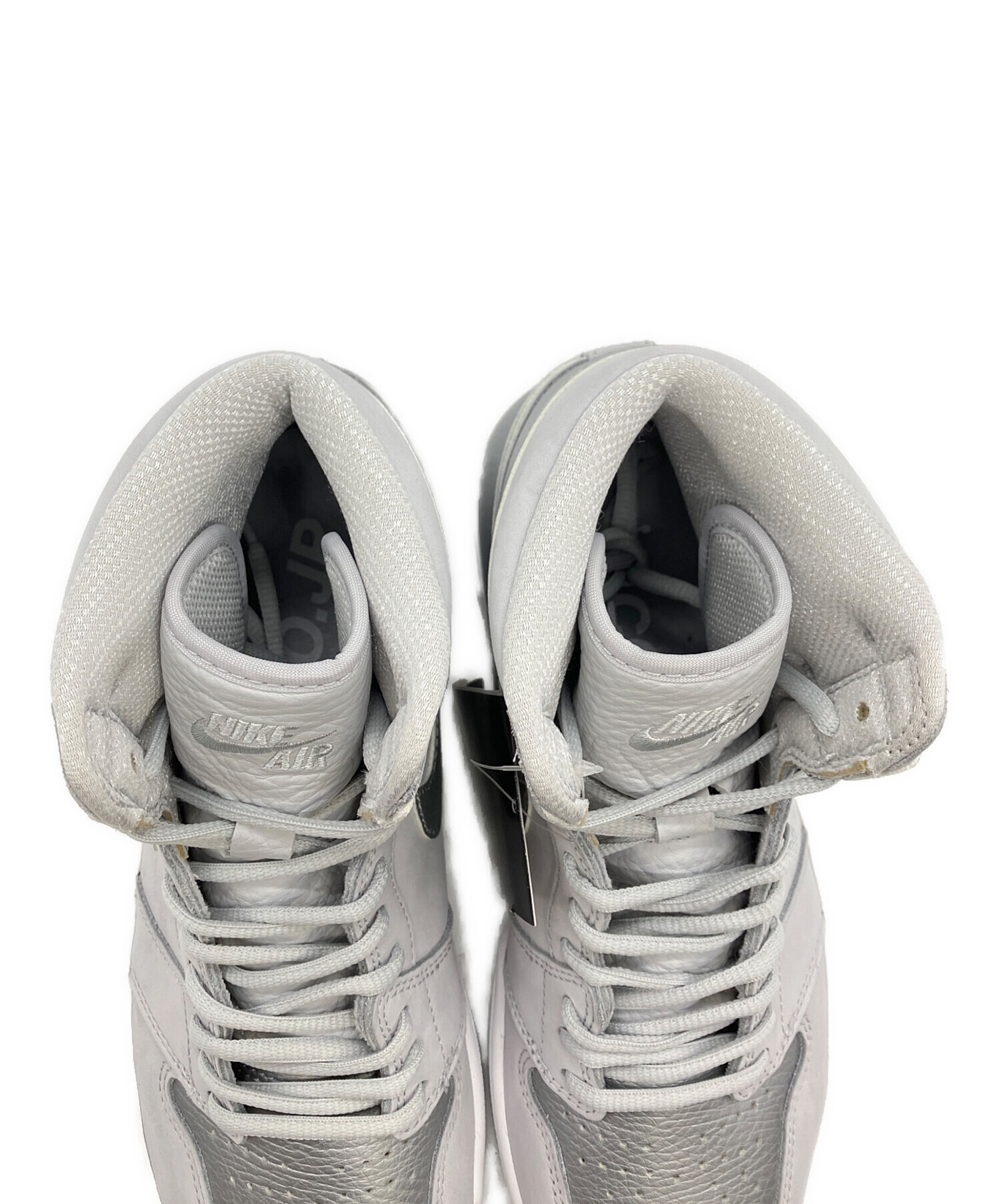 中古・古着通販】NIKE (ナイキ) ハイカットスニーカー グレー×シルバー