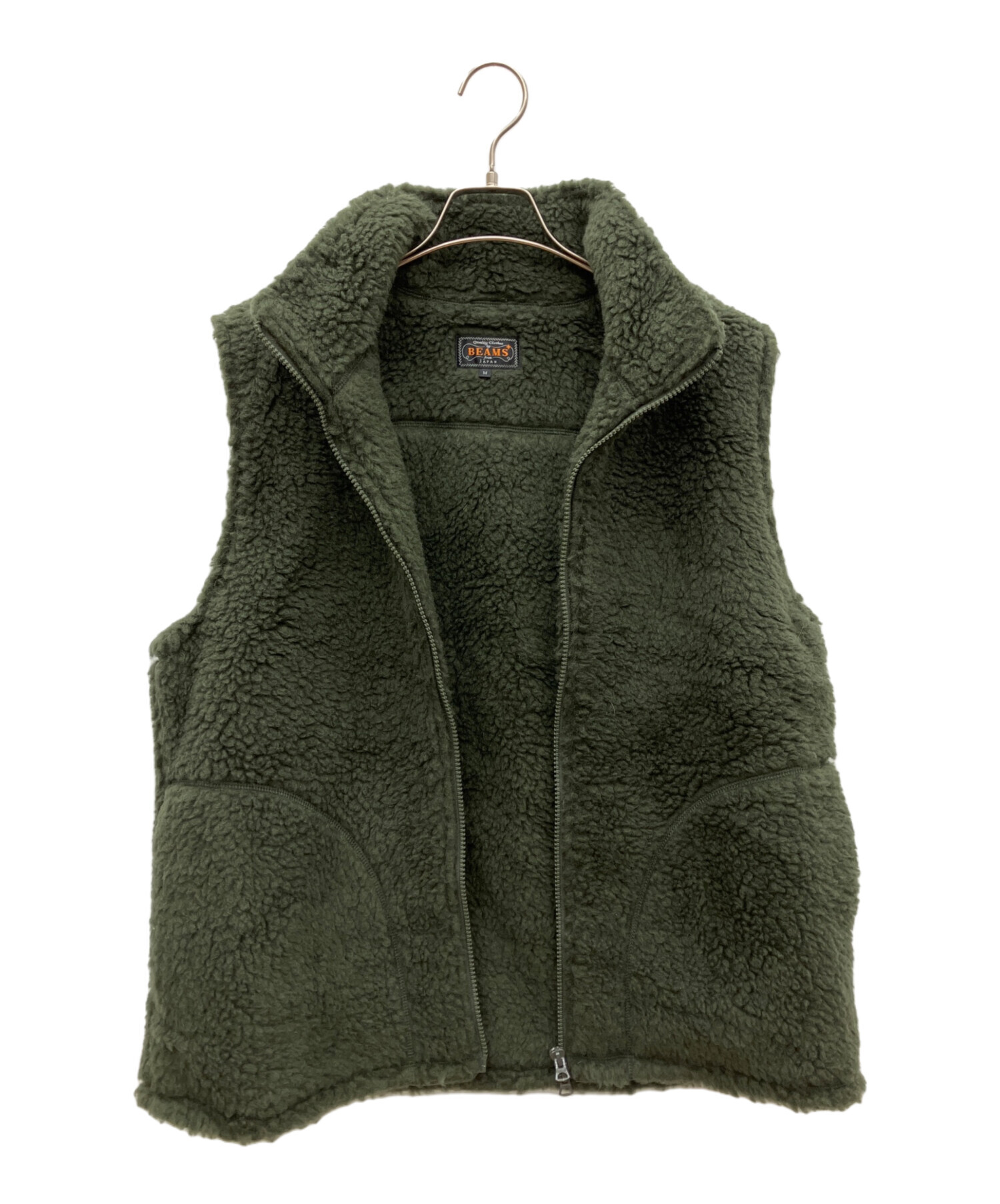 中古・古着通販】BEAMS (ビームス) フリースベスト グリーン サイズ 