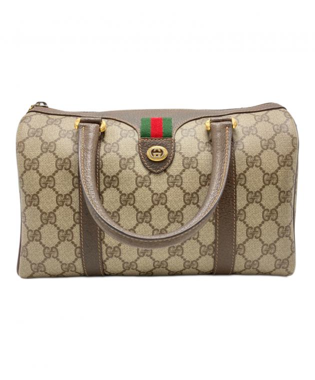 VINTAGE GUCCI /グッチ シェリーライン ボストンバッグ 中古・古着通販】GUCCI (グッチ) シェリーライン ミニボストンバッグ