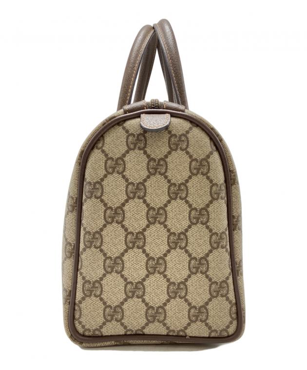 週末限定セールGUCCI グッチ GGシェリーライン ミニボストンバッグブラウン 中古・古着通販】GUCCI (グッチ) シェリーライン ミニボストンバッグ
