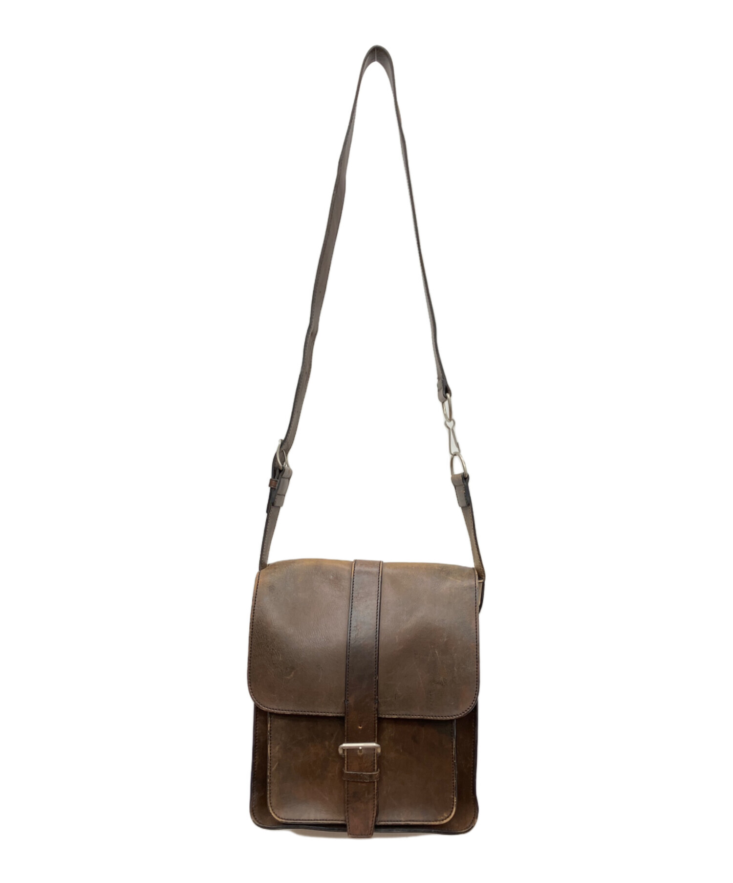 【USED】 本革 3Way ショルダーハンドバッグ レザー 茶 中古・古着通販】PORTER (ポーター) レザーショルダーバッグ ブラウン
