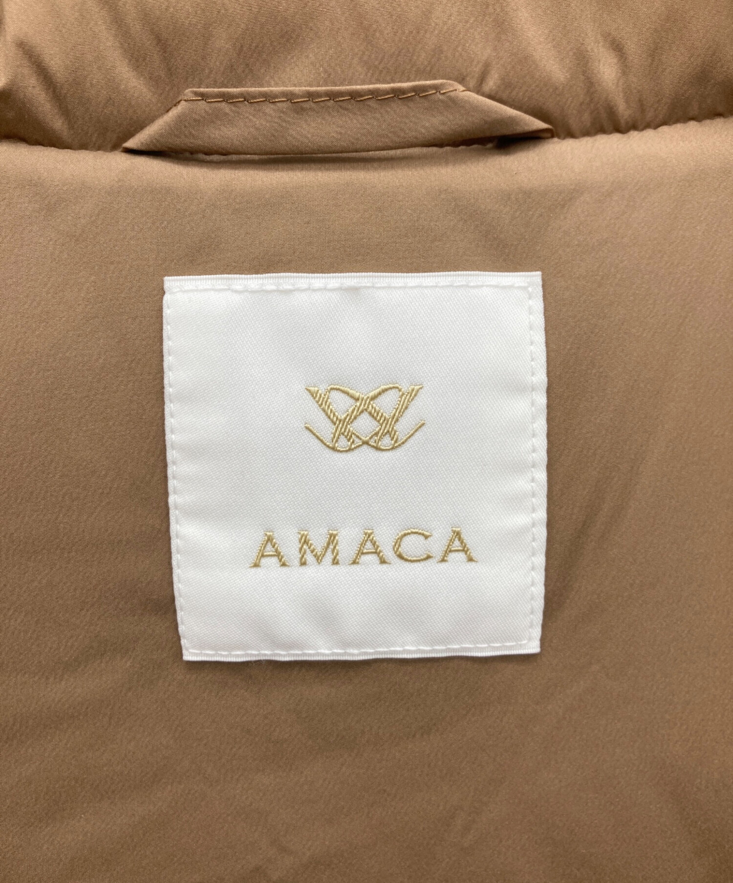 中古・古着通販】AMACA (アマカ) ダウンコート ブラウン サイズ:38 
