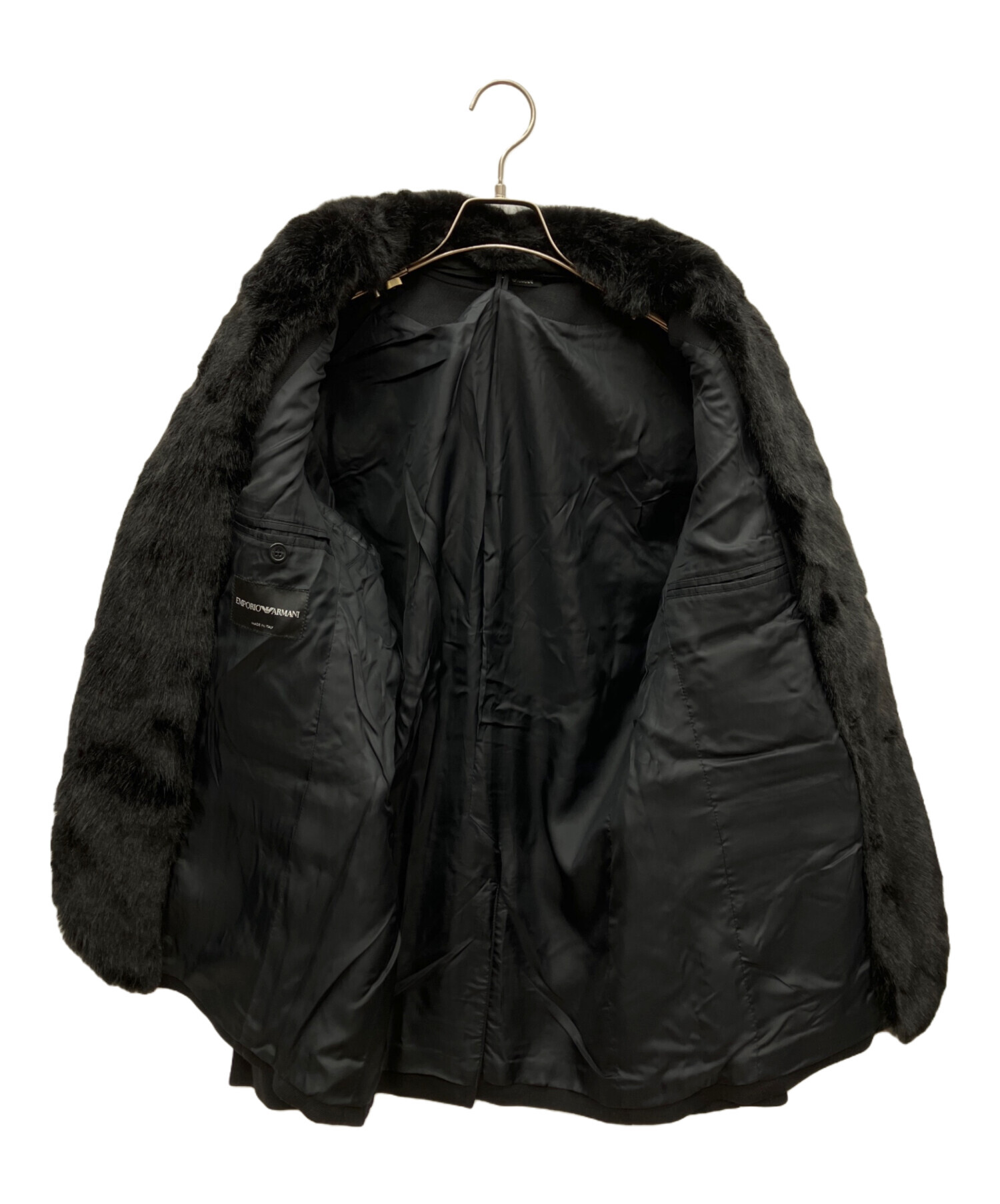 エンポリオアルマーニ☆ファーレザージャケット EMPORIO ARMANI レザー 