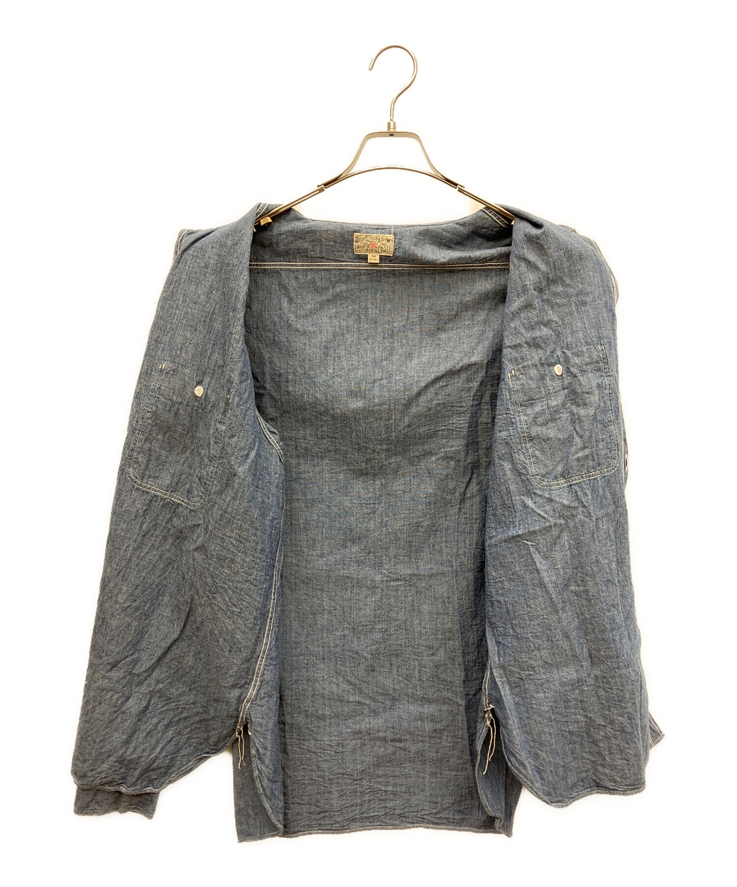 中古品 バズリクソンズ シャンブレー ワークシャツ 18 中古・古着通販】BUZZ RICKSON'S (バズリクソンズ) シャンブレーシャツ