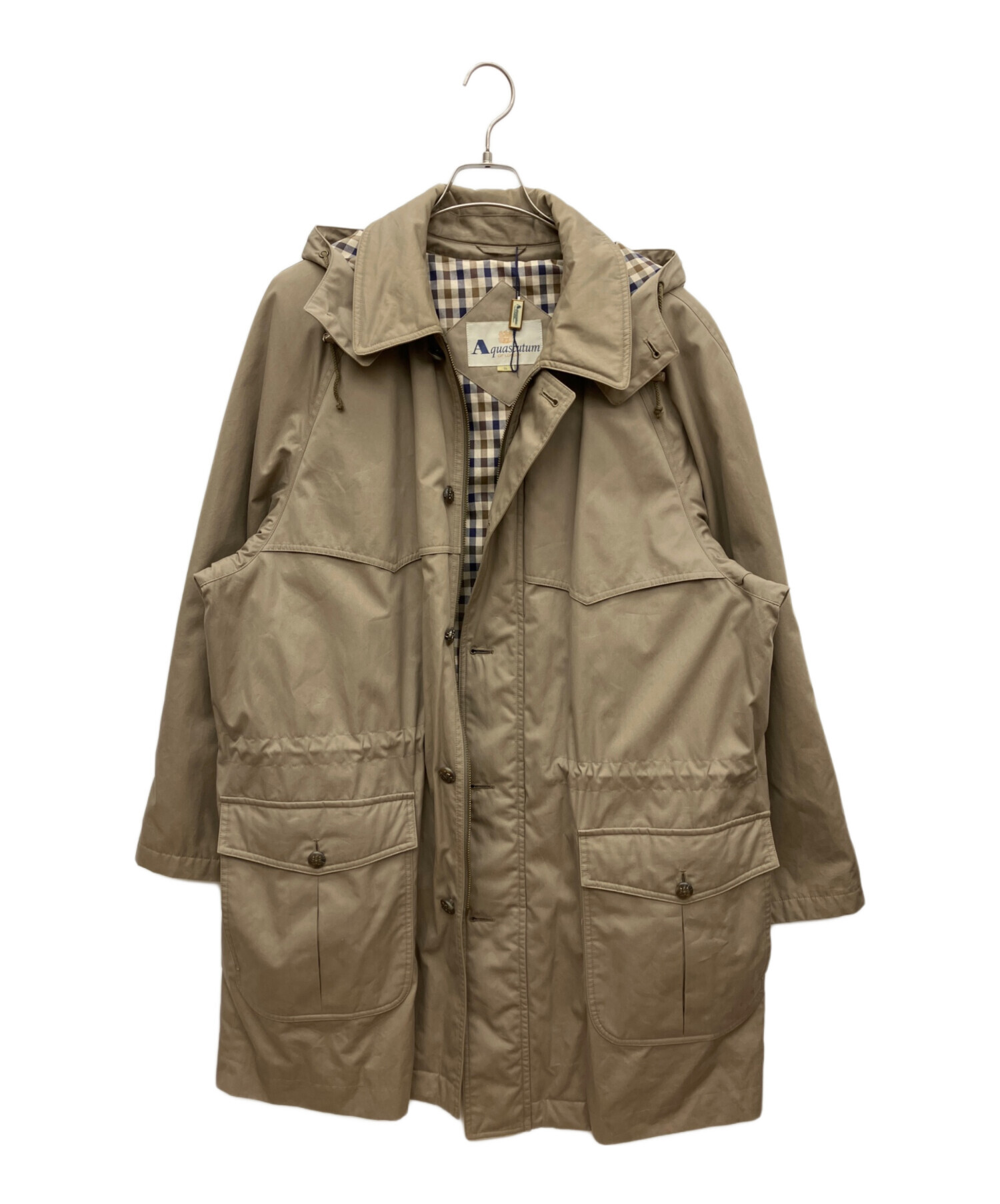 Aquascutum フード ダウンライナー付 モッズコート 中古・古着通販】Aquascutum (アクアスキュータム) ライナー付コート