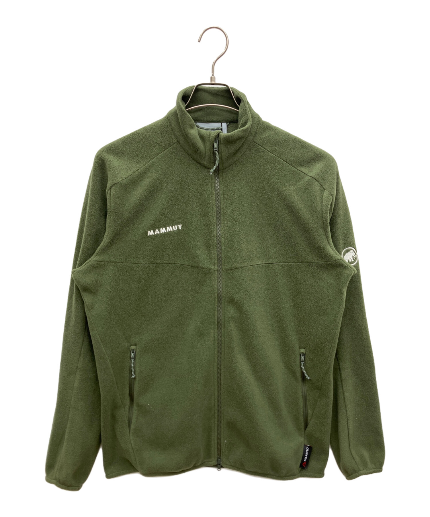【値下げ】MAMMUT フード付きジャケット Lサイズ オリーブ 中古・古着通販】MAMMUT (マムート) エクスカーション ミッドレイヤー