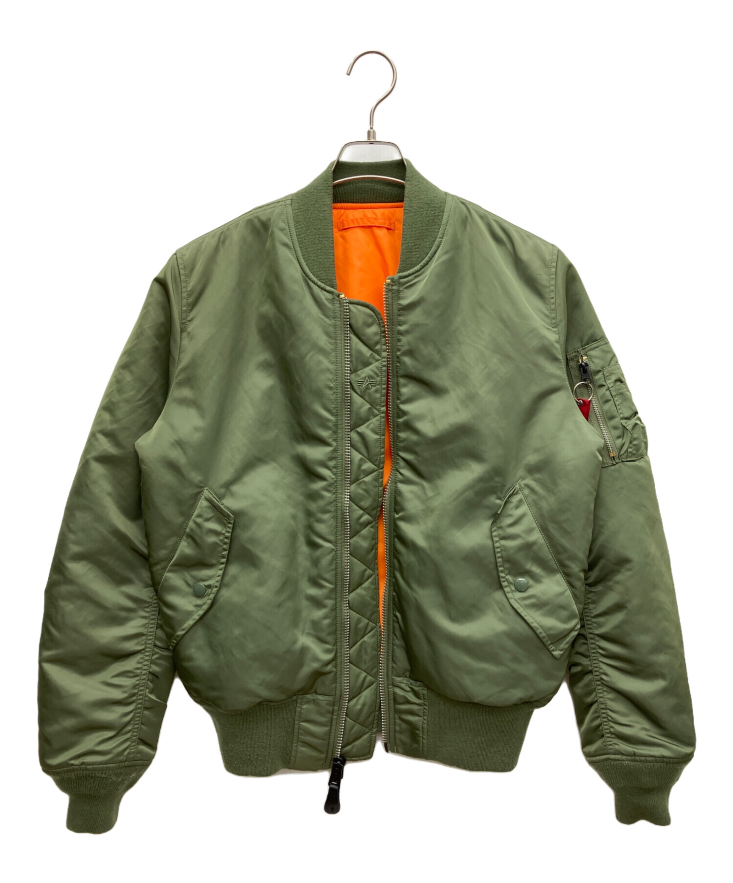 中古・古着通販】ALPHA (アルファ) MA-1ジャケット グリーン サイズ:M