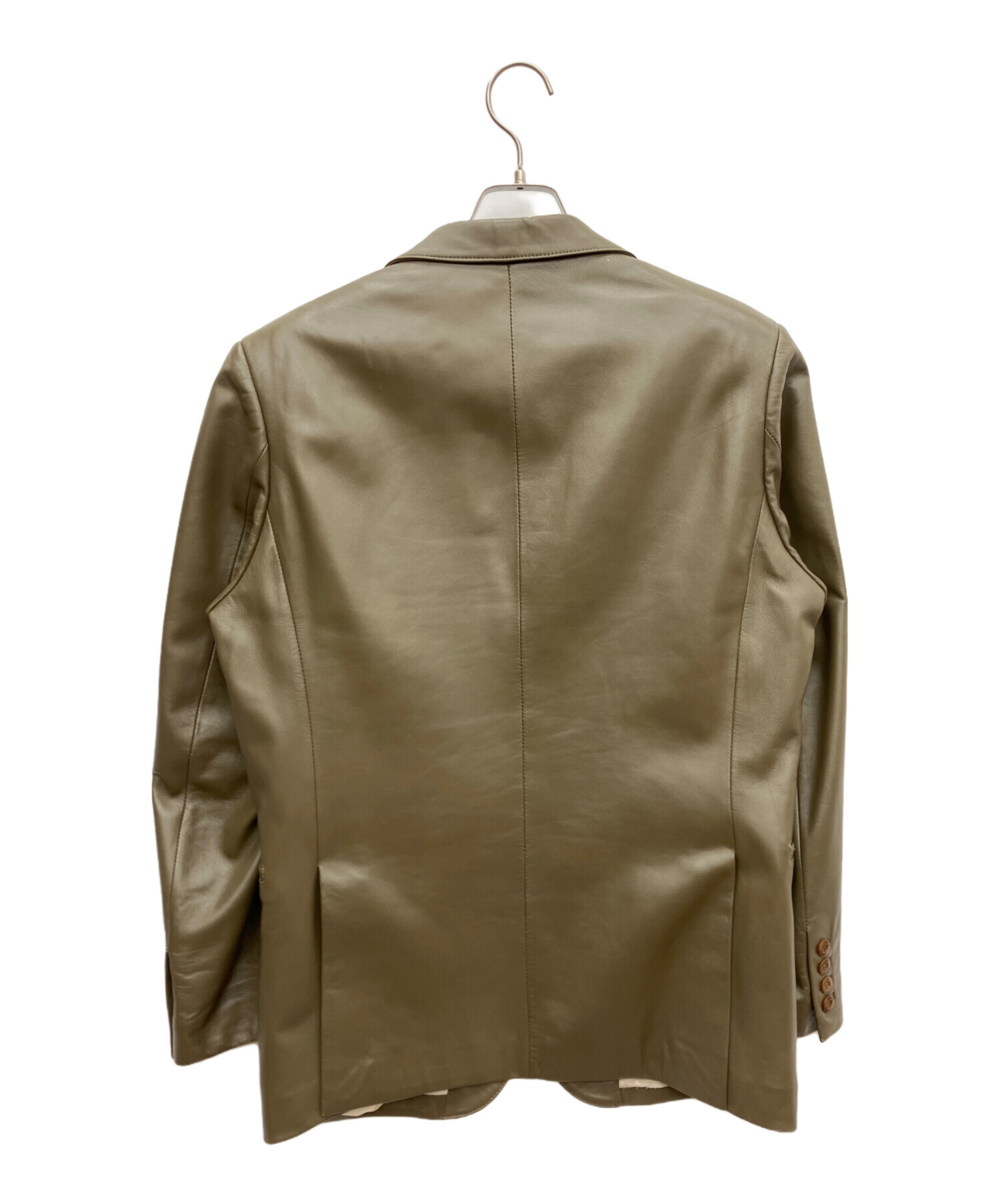 中古・古着通販】BALMAIN (バルマン) ラムレザーテーラードジャケット