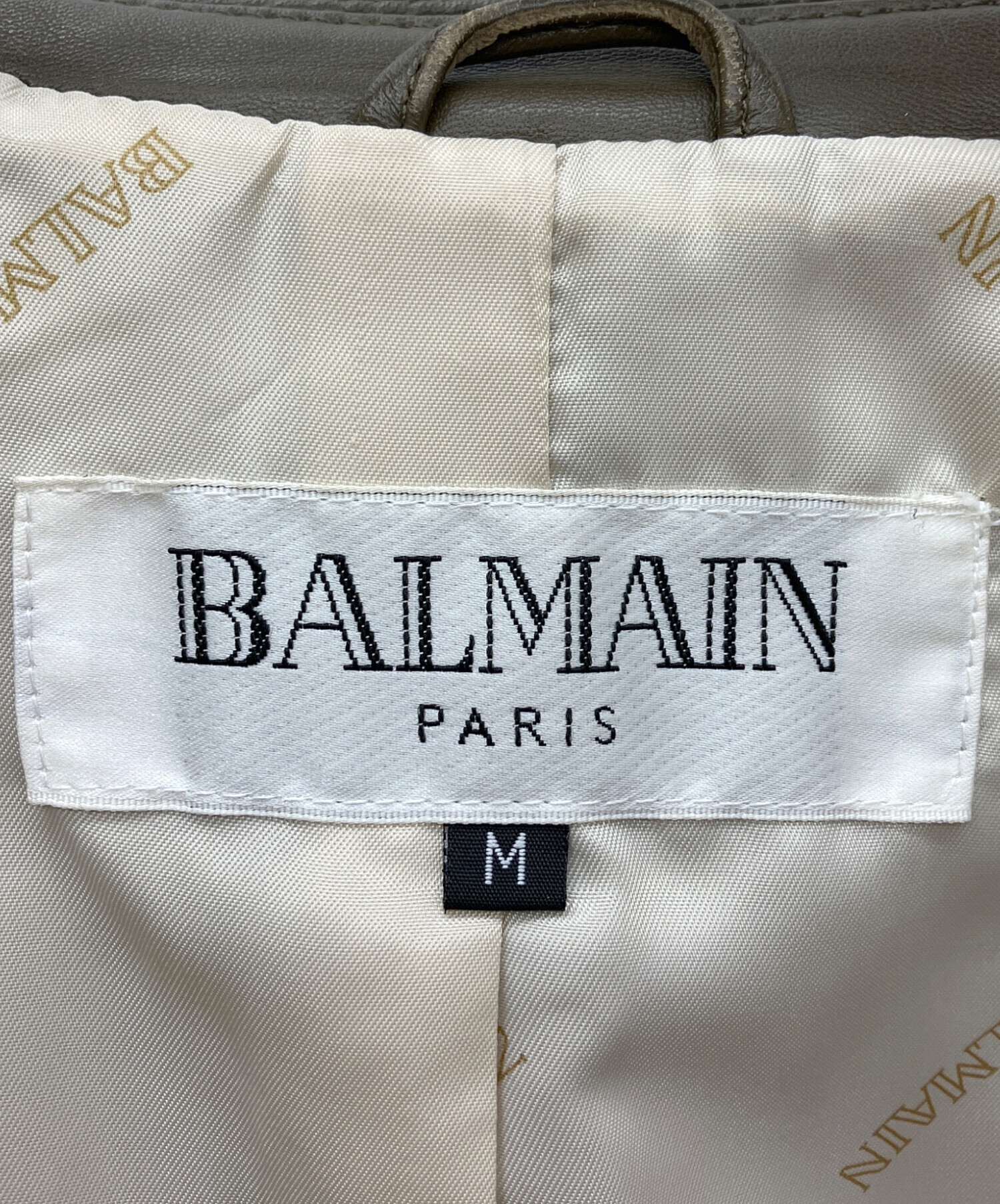 中古・古着通販】BALMAIN (バルマン) ラムレザーテーラードジャケット