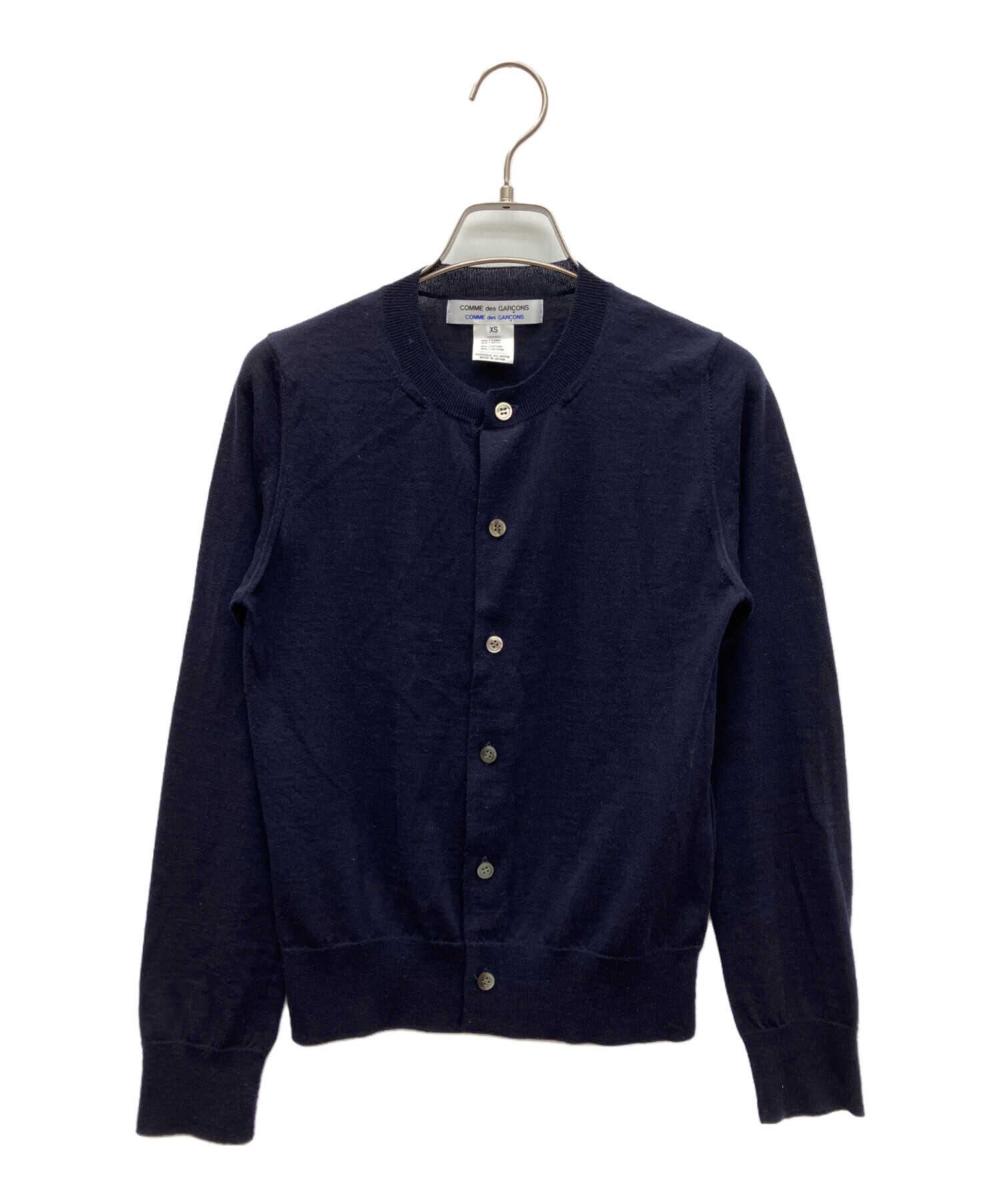 COMME des GARÇONS ネイビー カーディガン S 中古・古着通販】COMME des GARCONS (コムデギャルソン) 薄手