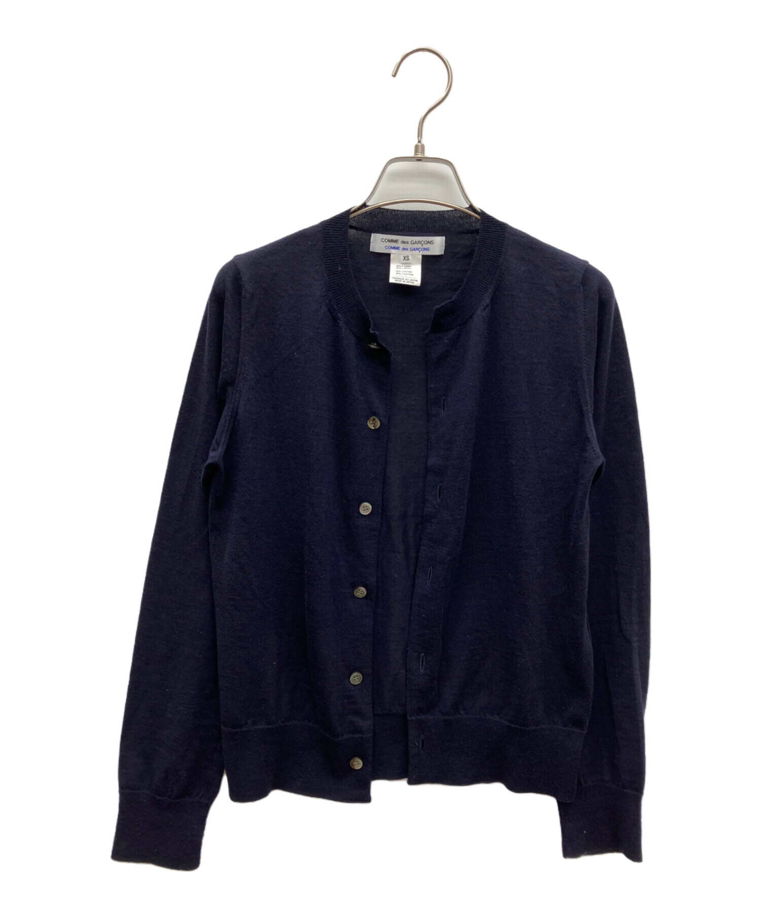 COMME des GARCONS フード付きニットカーディガン XS 中古・古着通販】COMME des GARCONS (コムデギャルソン) 薄手