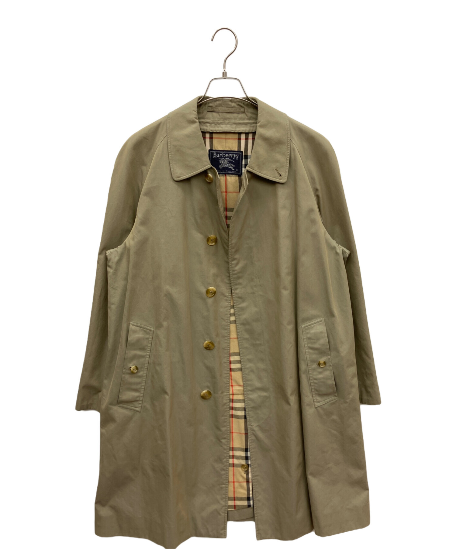 美品 バーバリーズ BURBERRY ステンカラーコート 綿 M カーキ 中古・古着通販】Burberry's (バーバリーズ) SHAREFORD ステンカラー