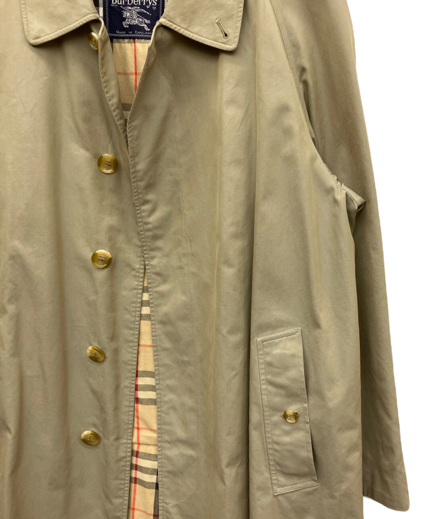 美品 バーバリーズ BURBERRY ステンカラーコート 綿 M カーキ 中古・古着通販】Burberry's (バーバリーズ) SHAREFORD ステンカラー