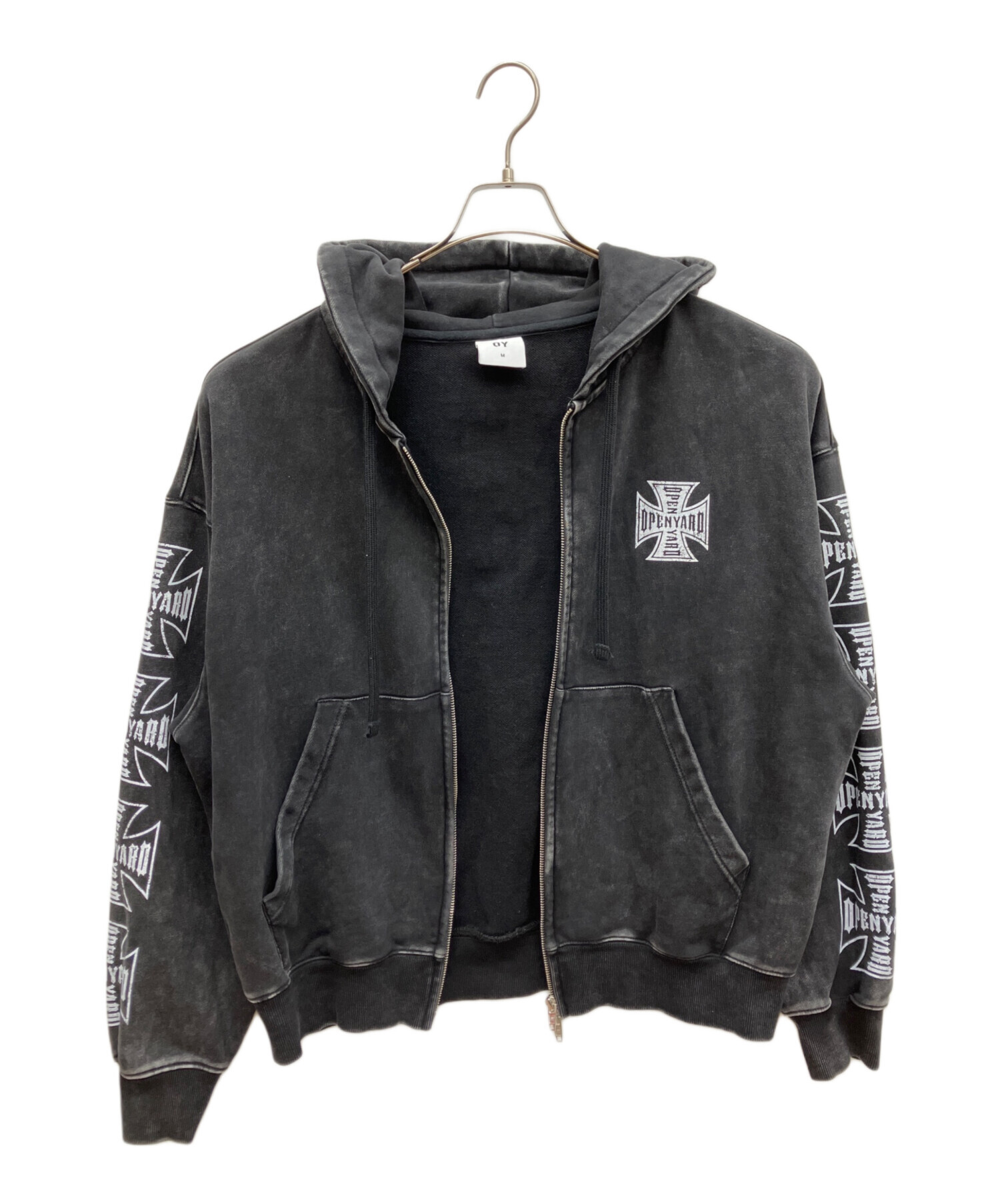 中古・古着通販】OY (オーワイ) CROSS FADE WASHED HOODIE ZIP UP