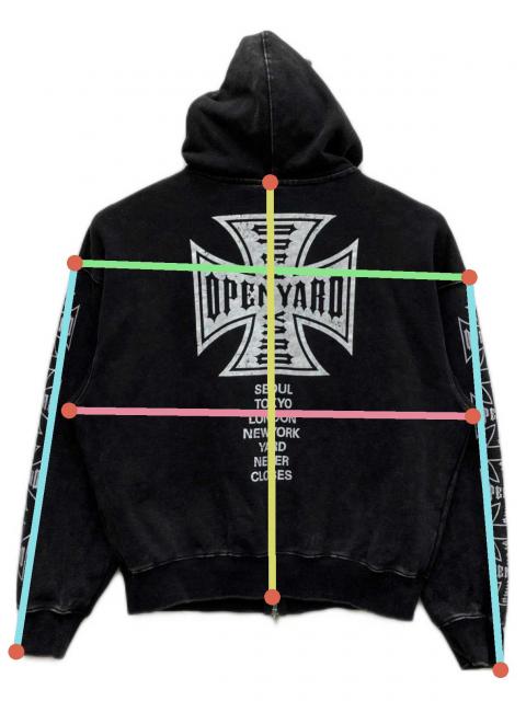おフー様購入専用 中古・古着通販】OY (オーワイ) CROSS FADE WASHED HOODIE ZIP UP
