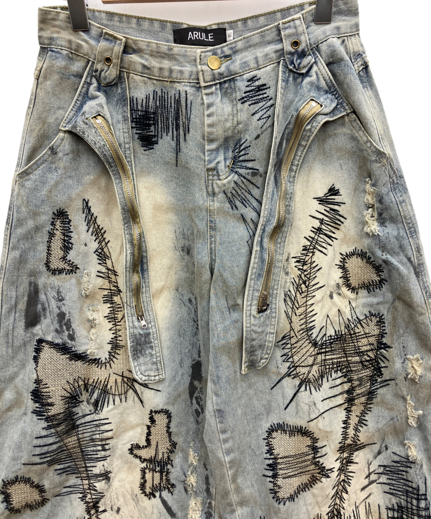 中古・古着通販】ARULE (アリュール) ステッチバルーンデニム ブルー 