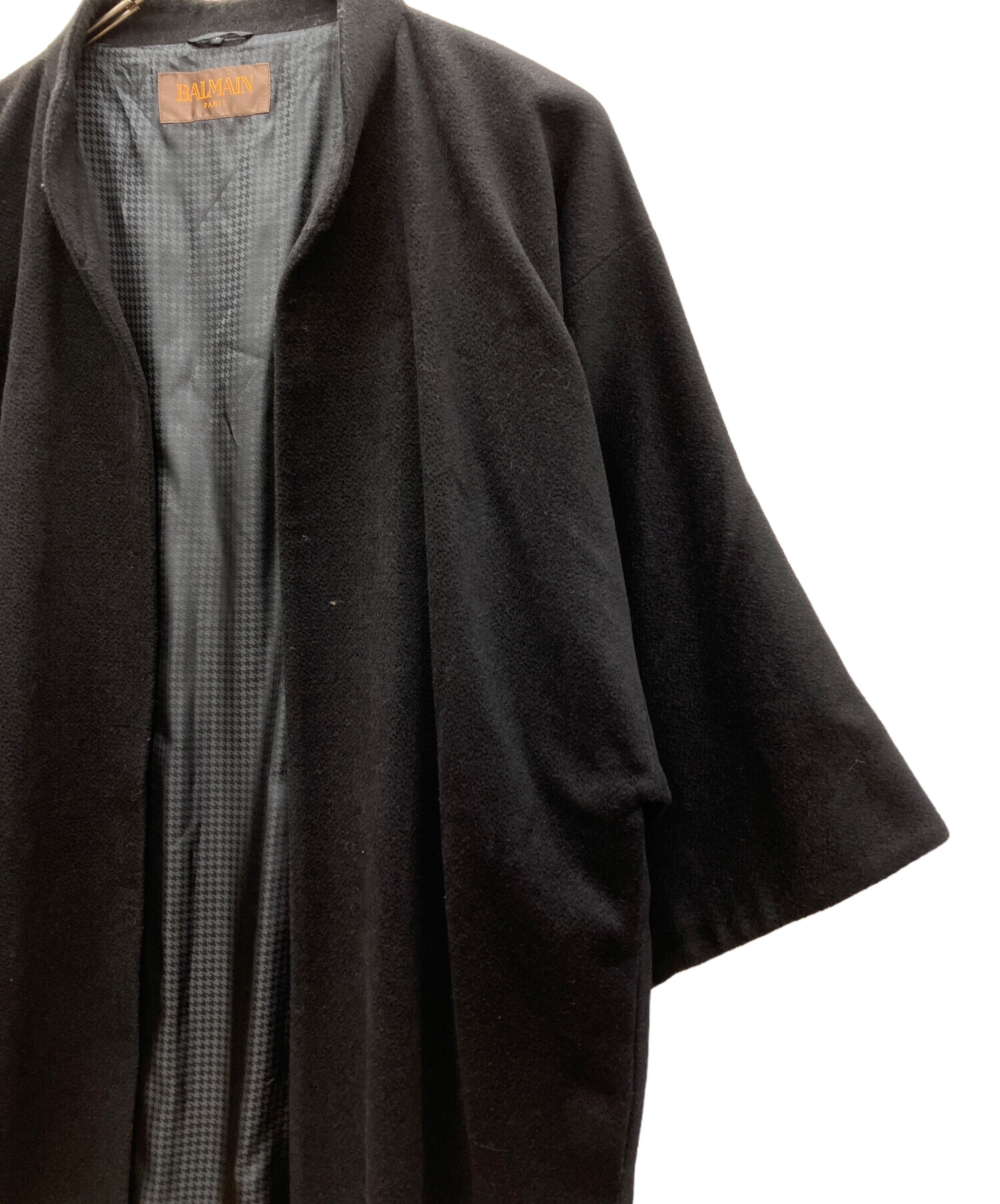 中古・古着通販】BALMAIN (バルマン) アンゴラ混ウールロングコート
