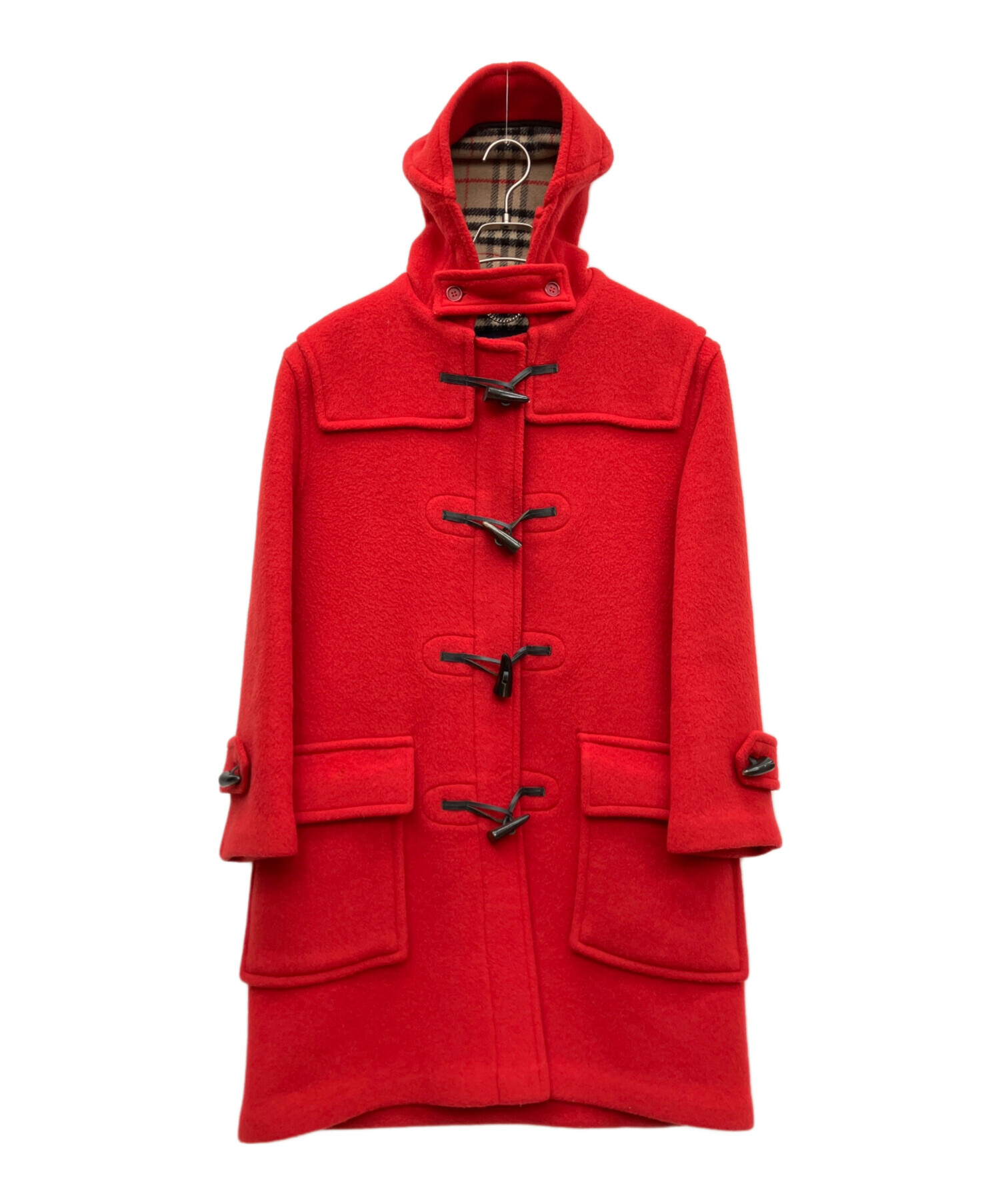 Burberry's 赤 フード付きダッフルコート　ビンテージ 中古・古着通販】BURBERRY LONDON (バーバリーロンドン) ダッフル