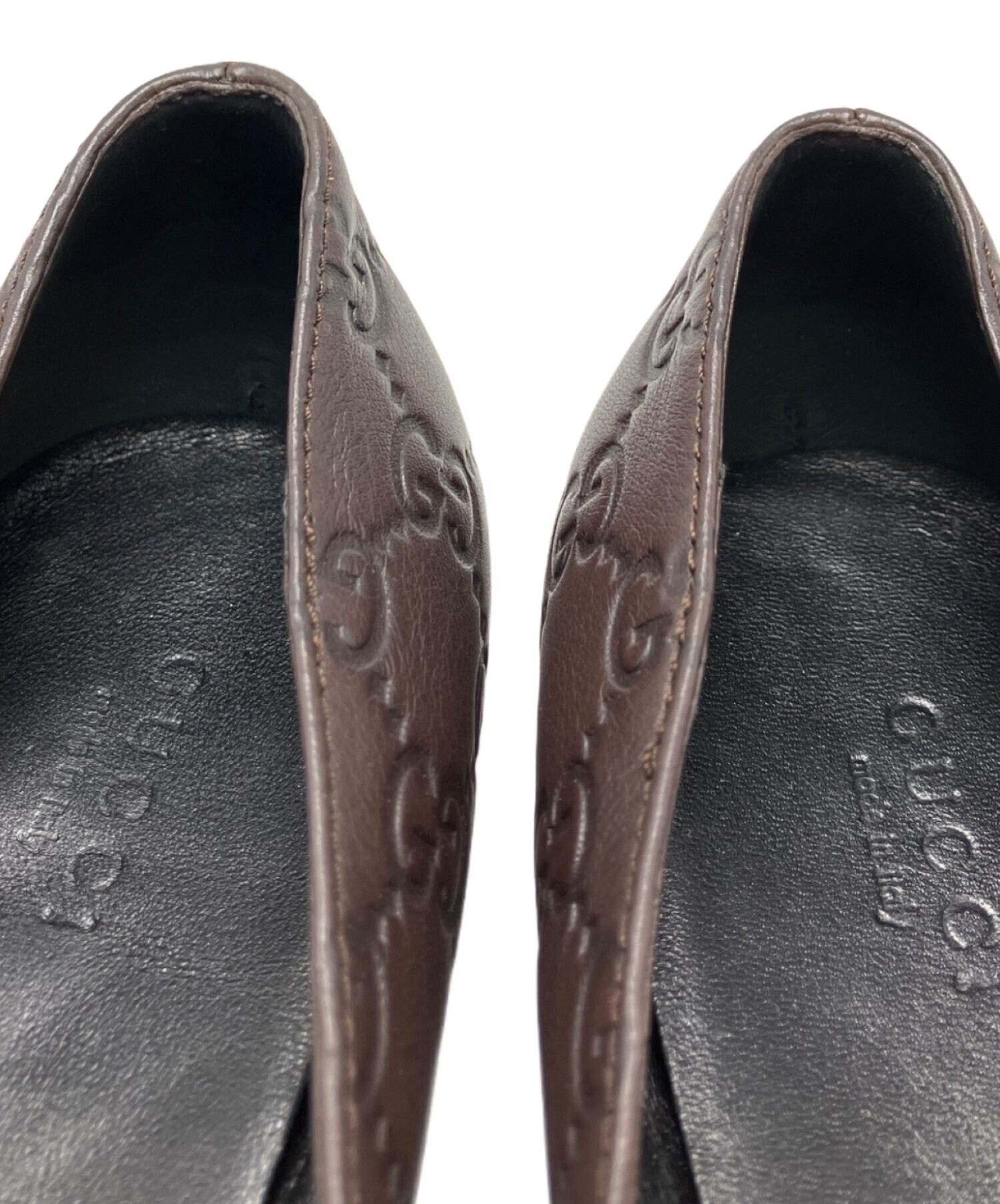 中古・古着通販】GUCCI (グッチ) グッチシマ シェリーライン フラット