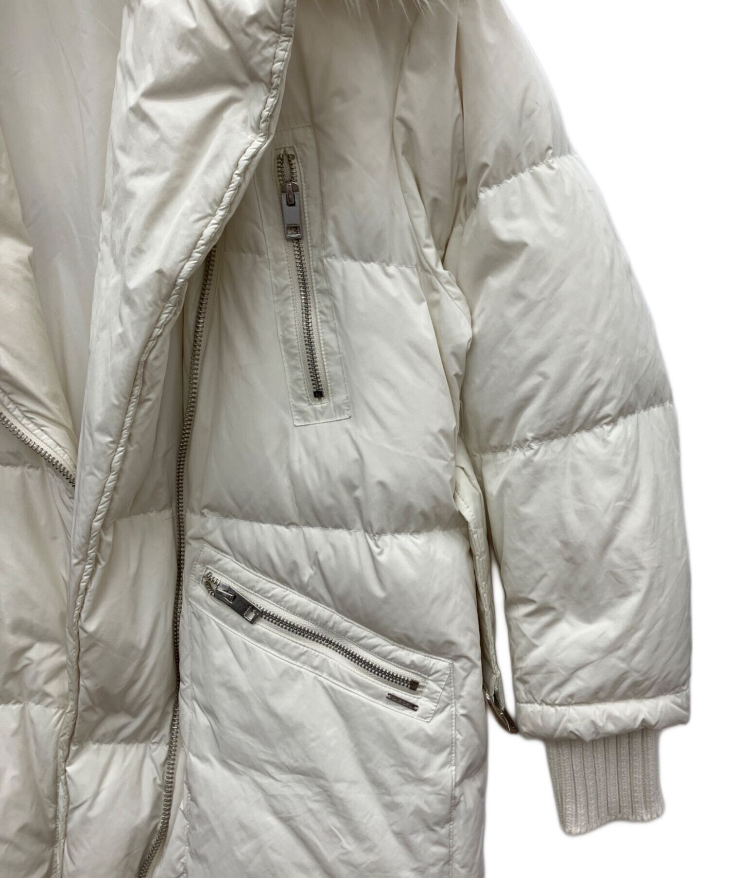 Diesel ディーゼル ダウン ファー レディース コート 冬 中古・古着通販】DIESEL (ディーゼル) ファーダウンコート ホワイト