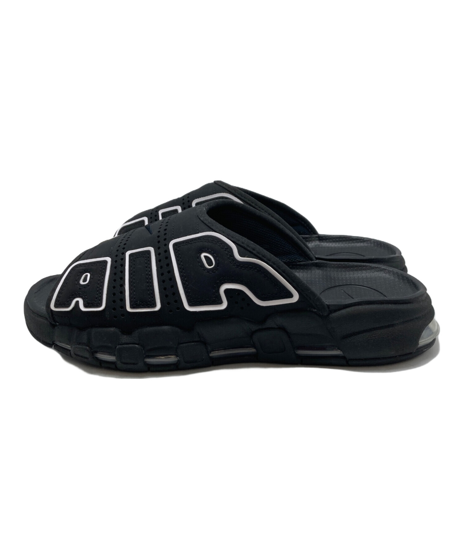 中古・古着通販】NIKE (ナイキ) AIR MORE UPTEMPO SLIDE ブラック