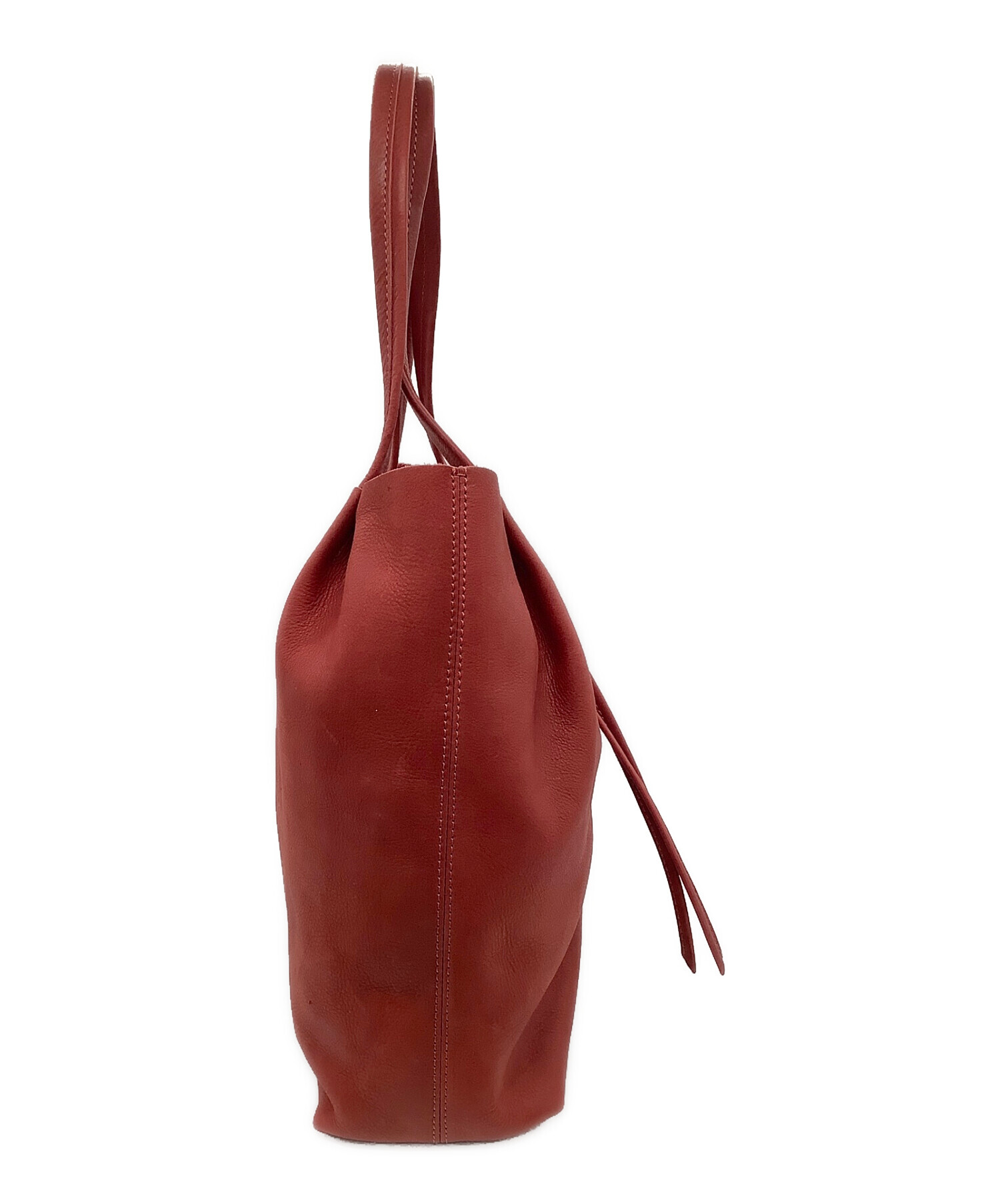 キソラ　赤　トートバッグ kissora キソラ トートバッグ 本革 ラボーロ メンズ レディース