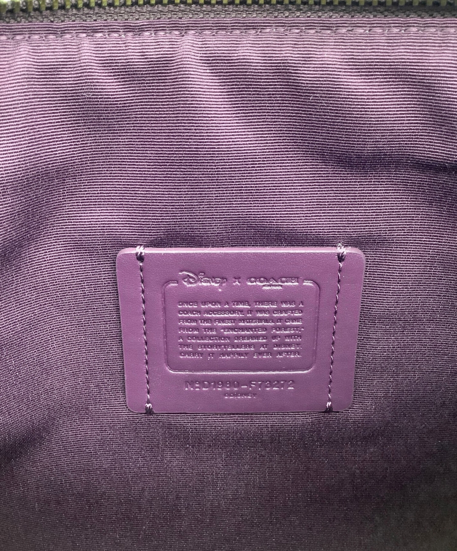 コーチ×ディズニー トートバッグ 新品 マリー パープル coachDisney 