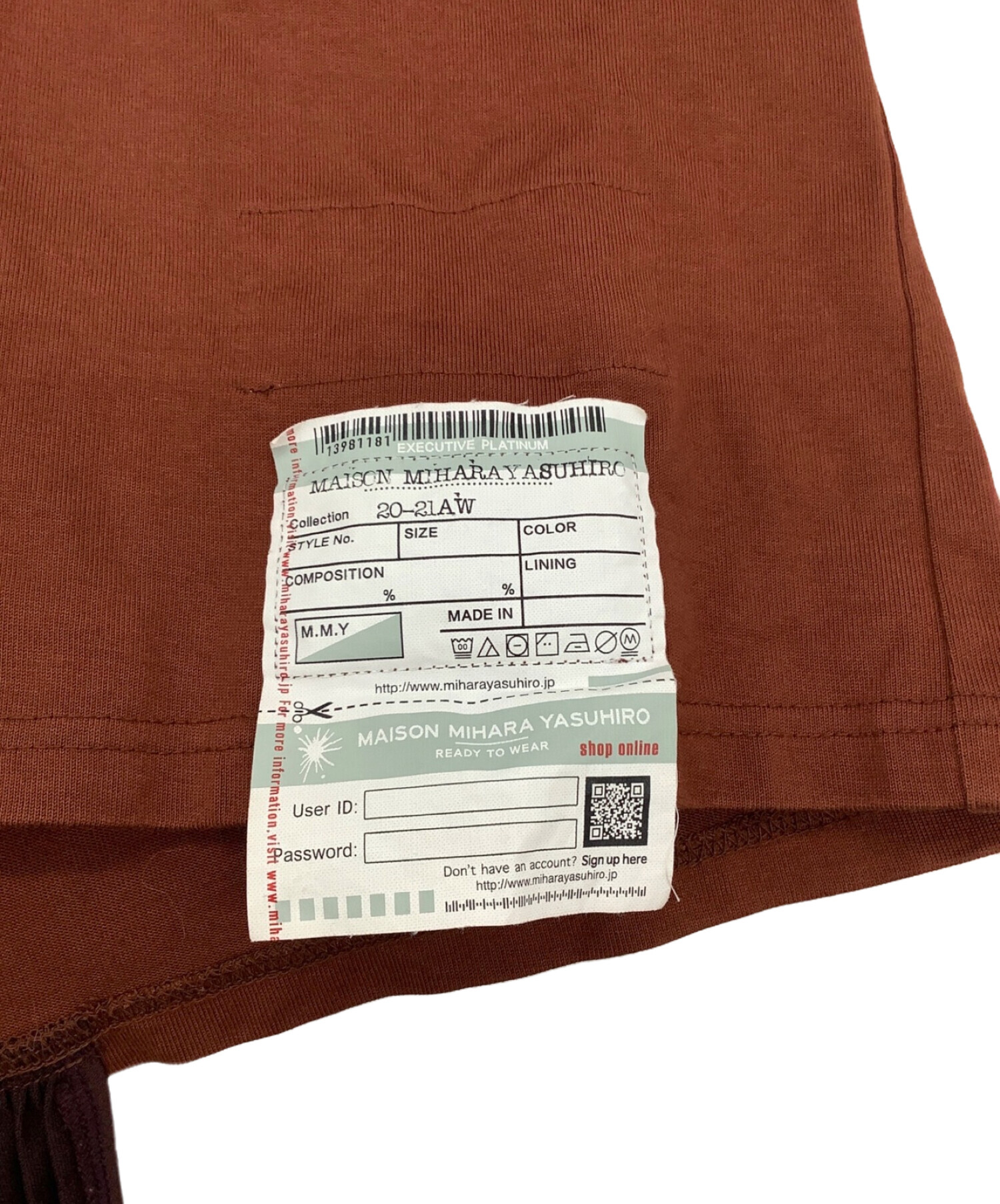 美品　Maison MIHARA YASUHIRO 20-21AW Tシャツ 美品 Maison MIHARA YASUHIRO 20-21AW Tシャツ｜Yahoo!フリマ（旧