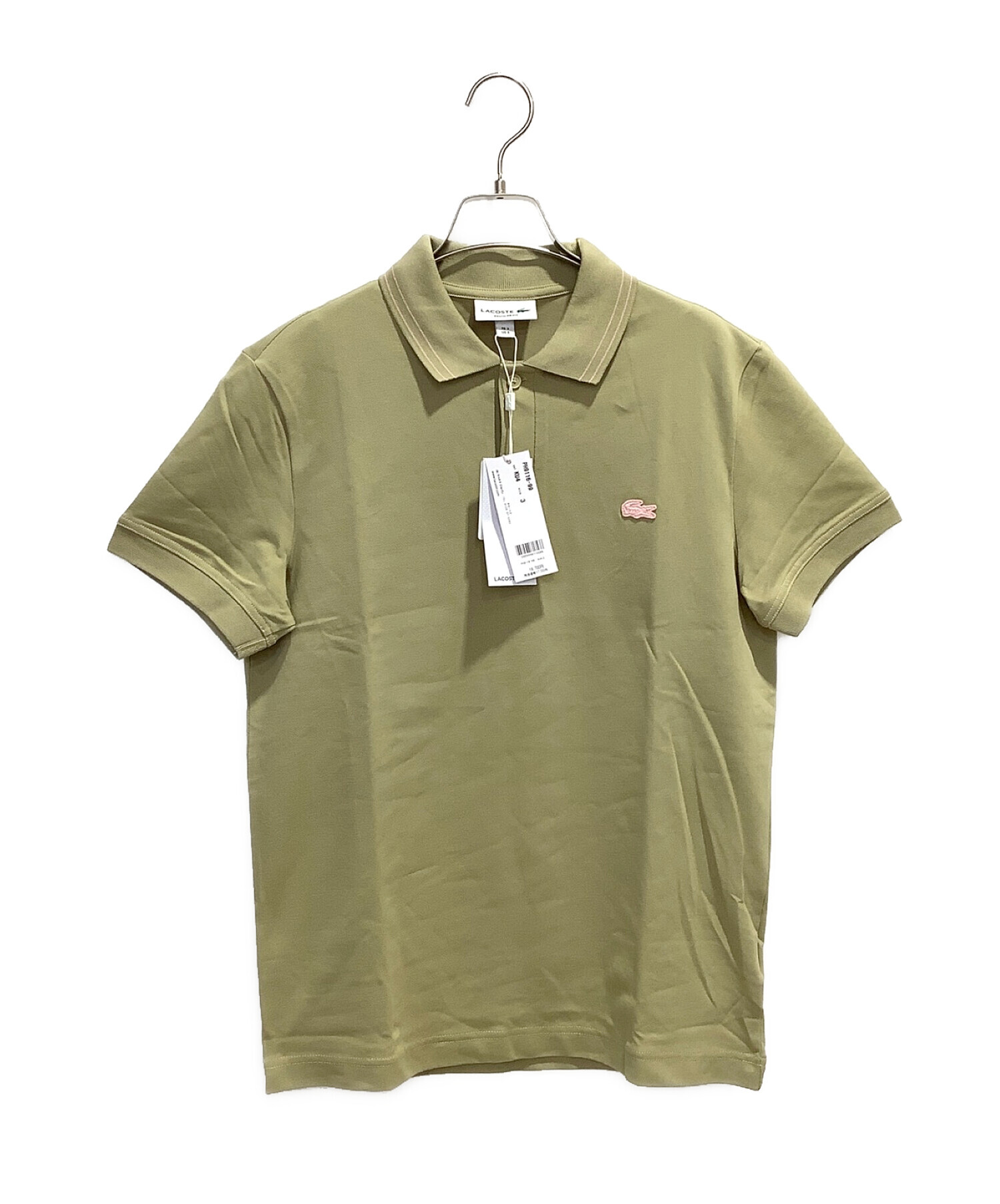 中古・古着通販】LACOSTE (ラコステ) 配色ステッチ鹿の子地ポロシャツ