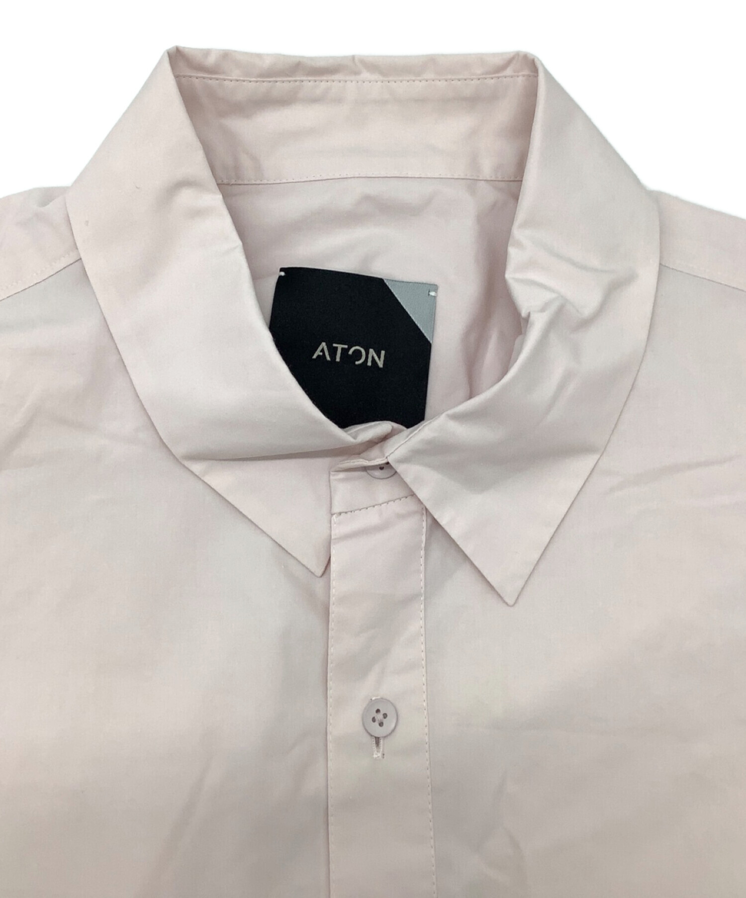 中古・古着通販】ATON (エイトン) シャツワンピース ピンク サイズ:M