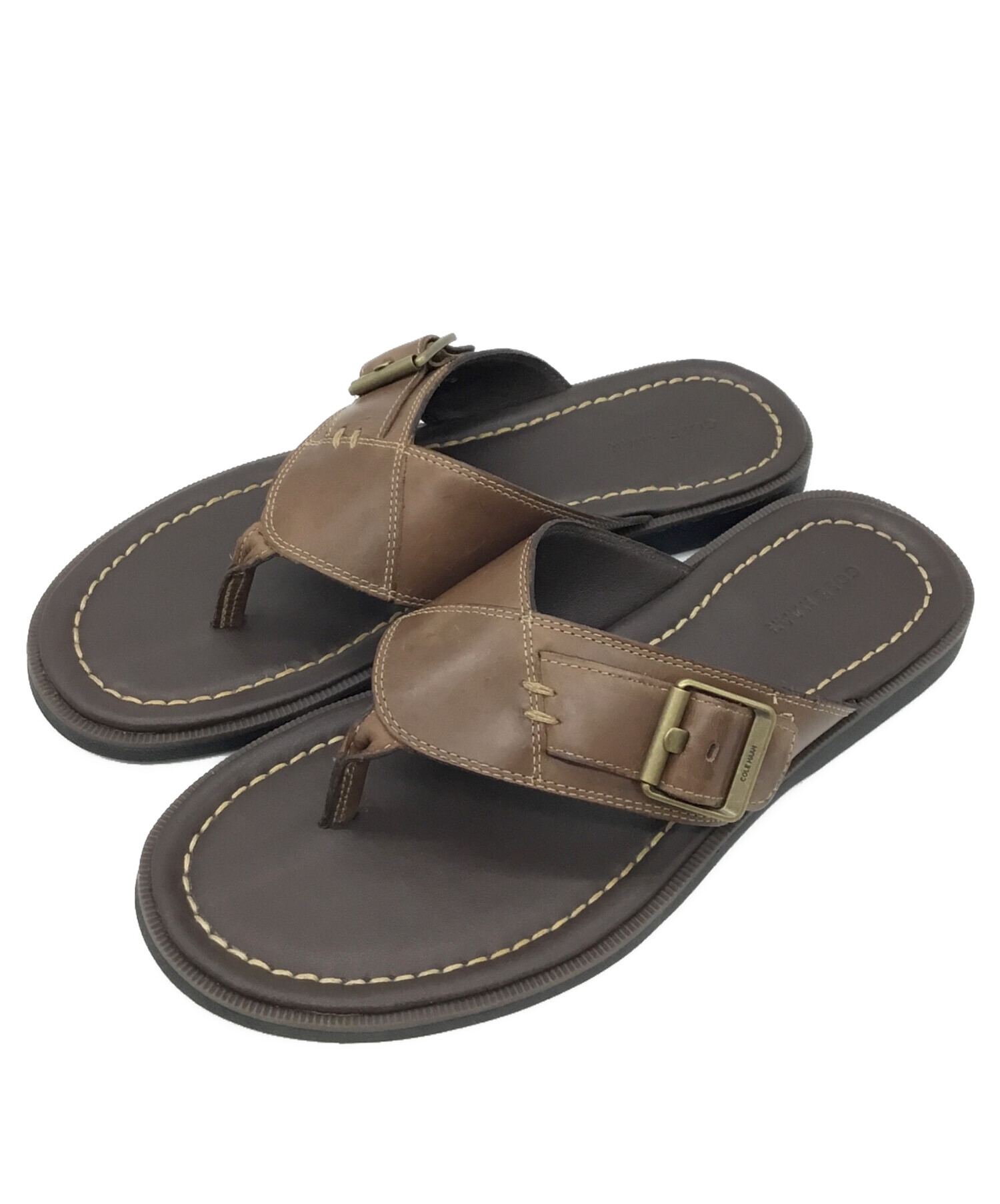 コールハーン　レザーサンダル　ブラウン 中古・古着通販】COLE HAAN (コールハーン) レザーサンダル ブラウン