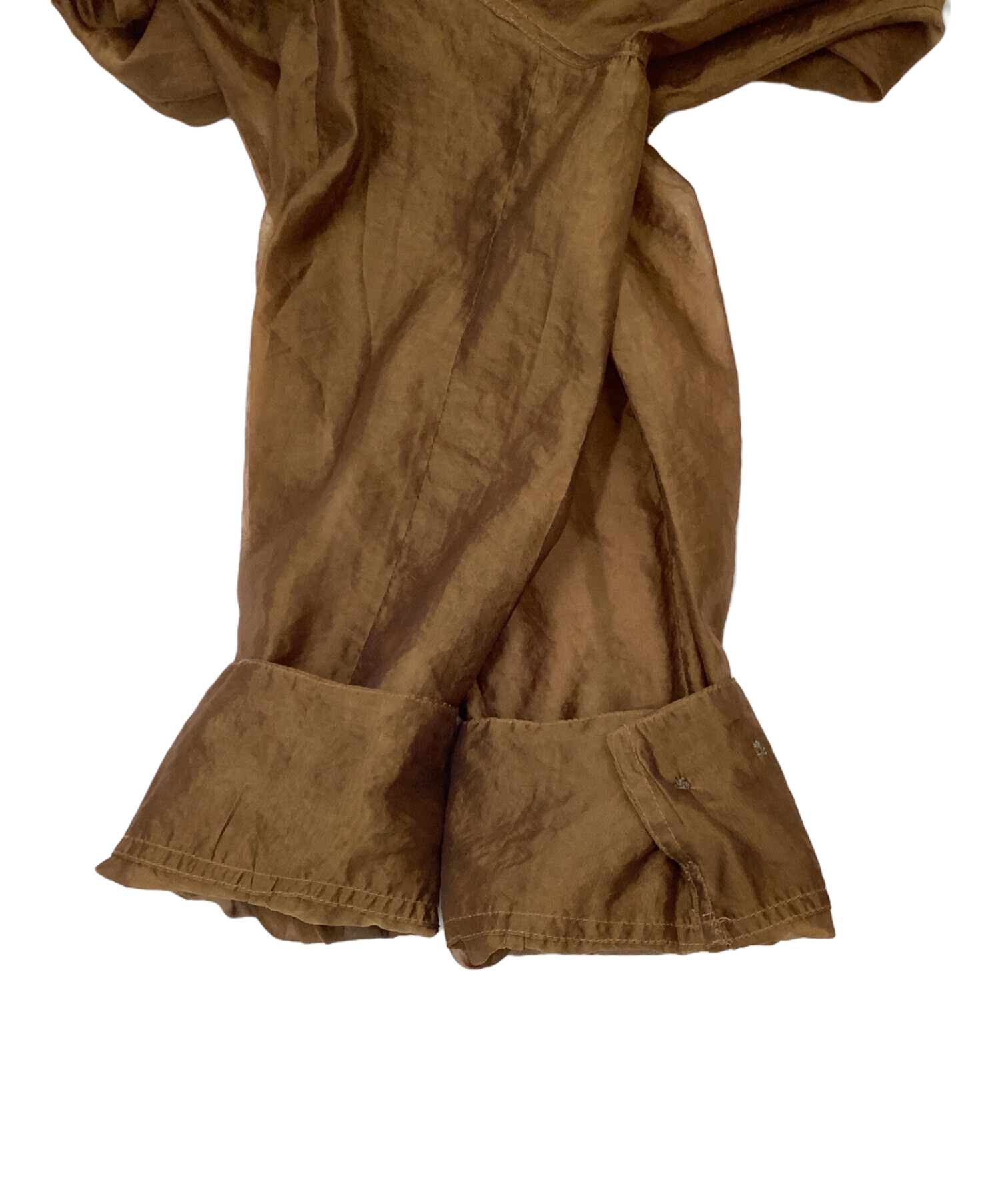 中古・古着通販】TODAYFUL (トゥデイフル) Sheer Shirts Gown ブラウン 