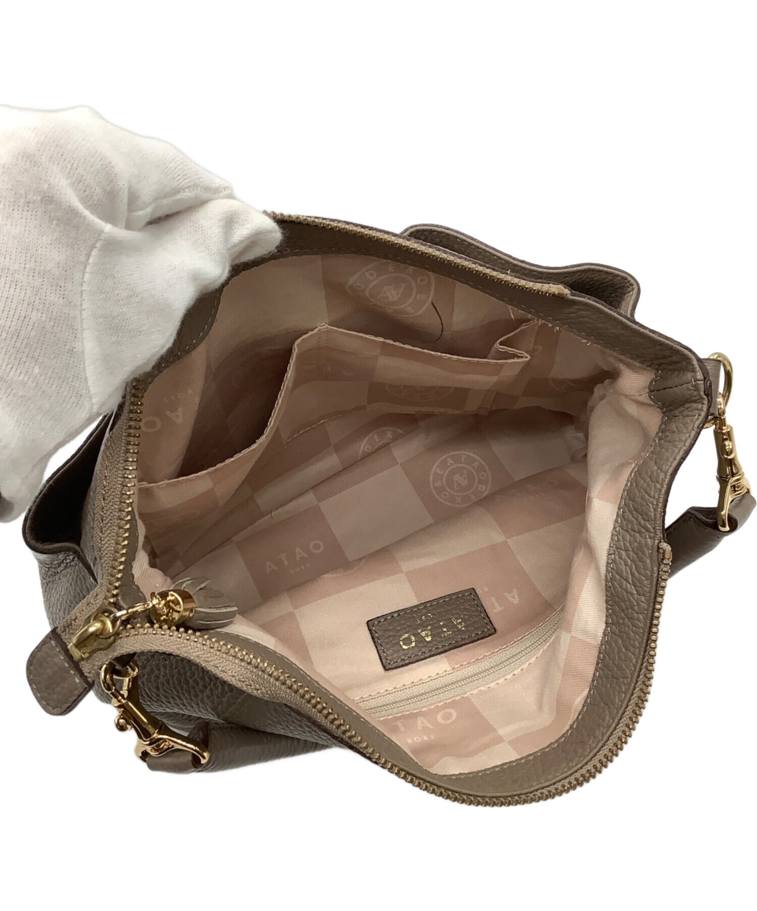 中古・古着通販】ATAO (アタオ) 2WAYショルダーバッグ グレージュ