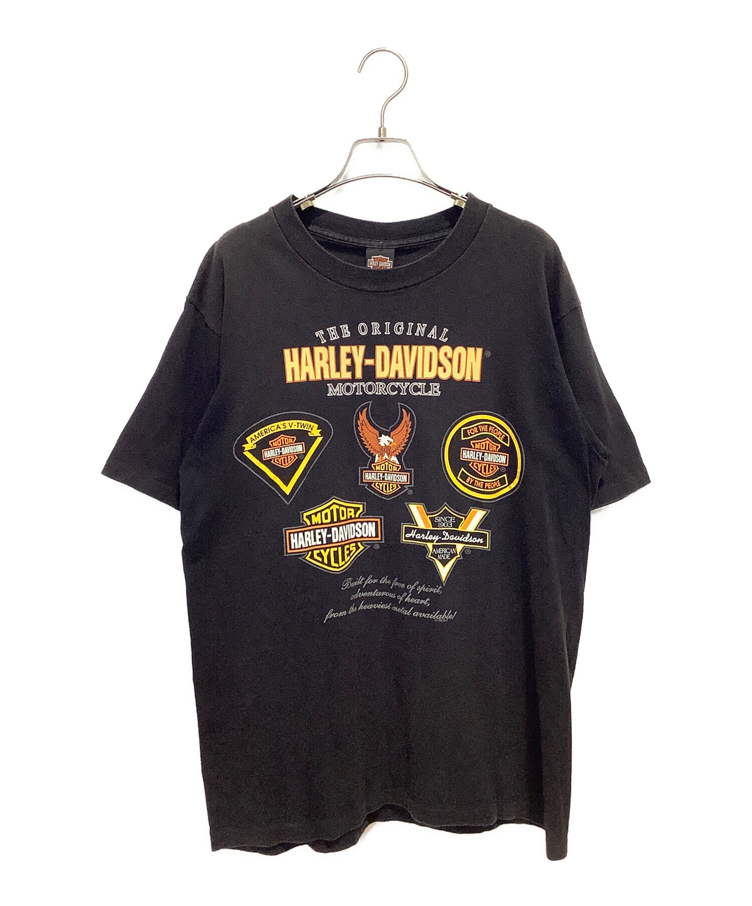 古着　ハーレーダビットソン　HARLEYDAVIDSON Tシャツ　黒　ブラック 中古・古着通販】HARLEY-DAVIDSON (ハーレーダビッドソン) プリントT