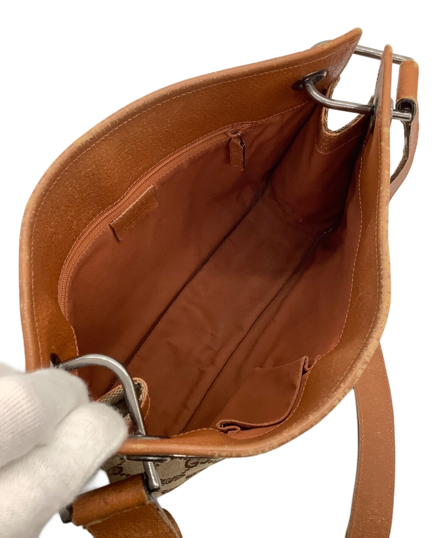 中古・古着通販】GUCCI (グッチ) GG ショルダーバッグ ブラウン