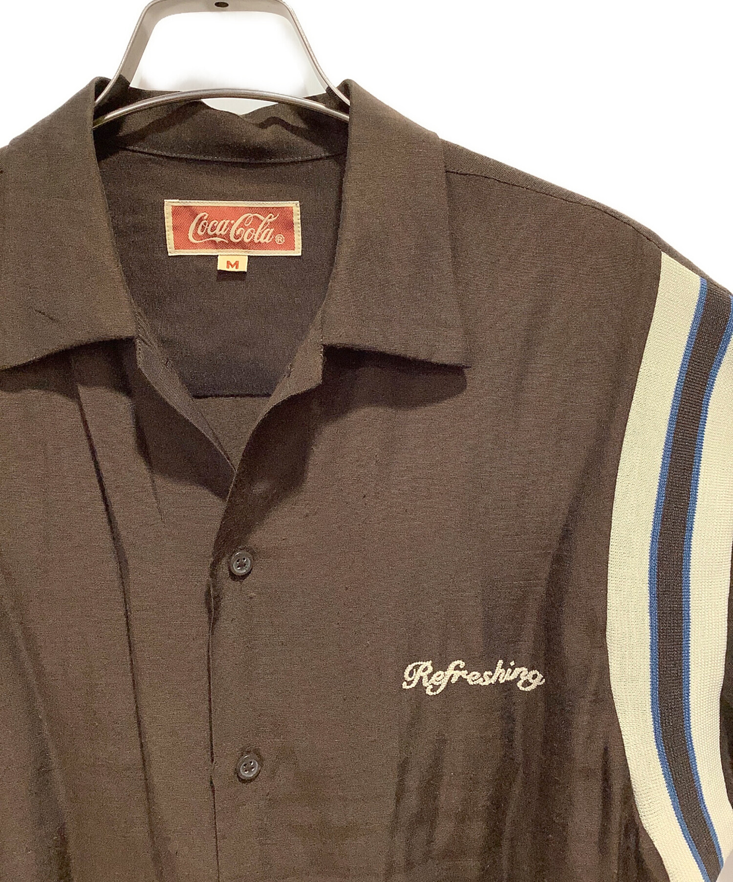 Coca-Cola　コカコーラ　ボウリングシャツ　古着　レーヨン　80s　90s 中古・古着通販】Coca Cola (コカコーラ) ボーリングシャツ ブラウン