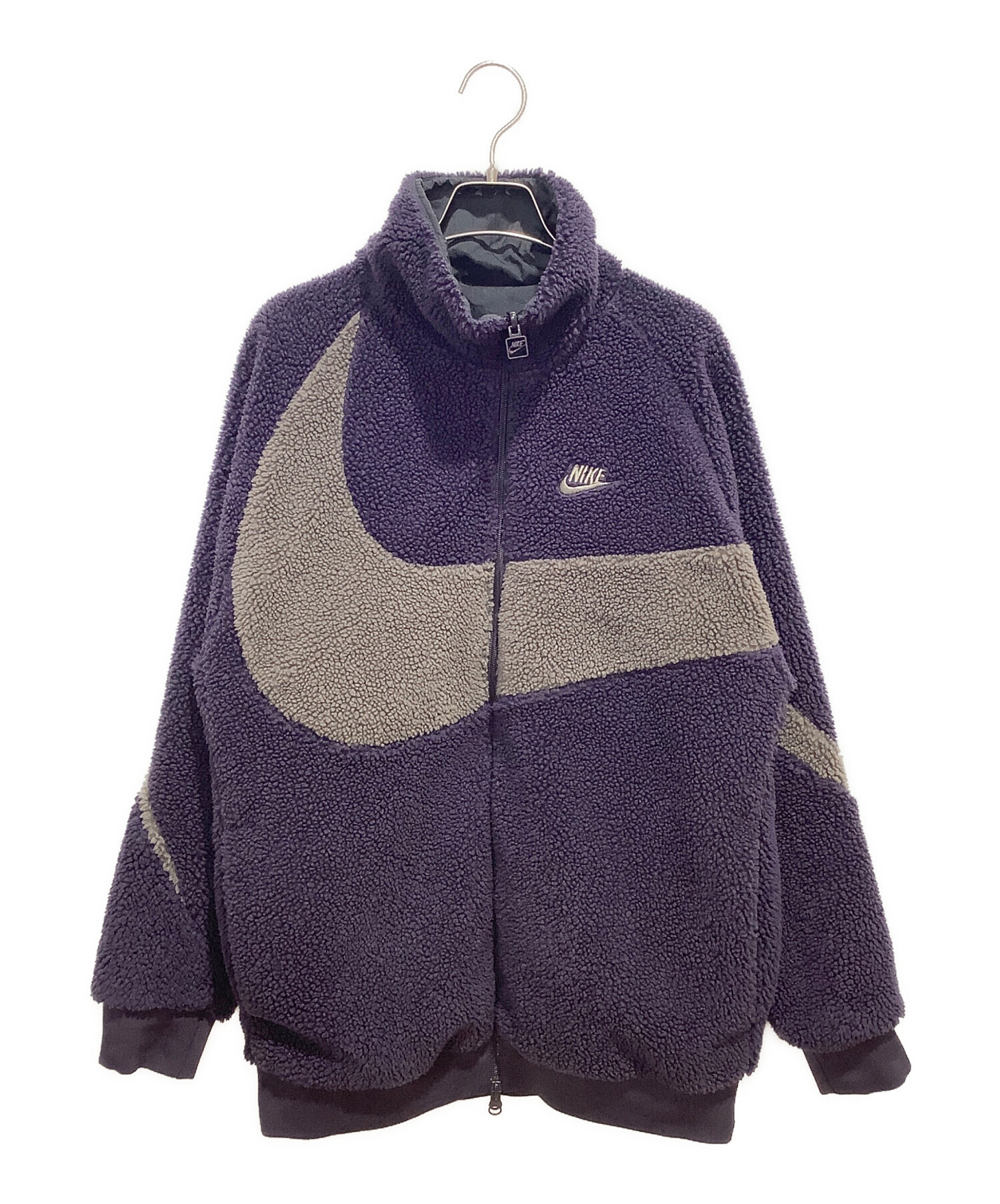 中古・古着通販】NIKE (ナイキ) リバーシブルボアジャケット グレー