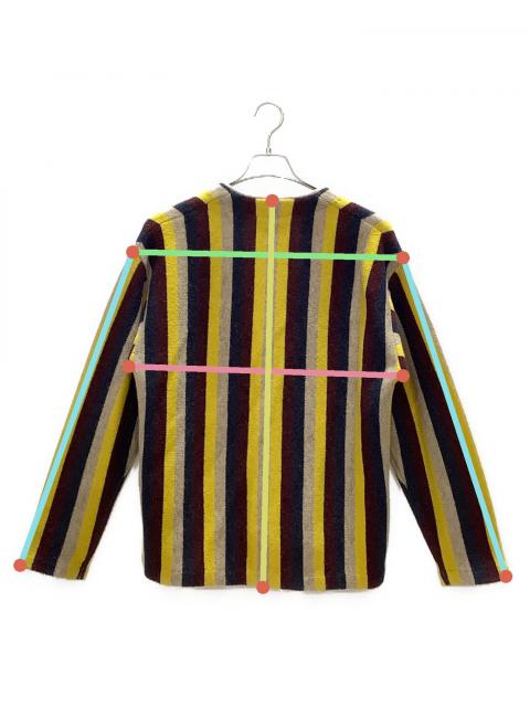 Pilgrim Surf+Supply ピルグリム サーフ+サプライ 23AW Kanoa Knit Cardigan マルチストライプ ウールカーディガン 37-15-0186-156 XS YELLOW BEAMS ニット トップス【中古】【Pilgrim Surf+Supply】 中古・古着通販】Pilgrim Surf+Supply (ピルグリム サーフサプライ