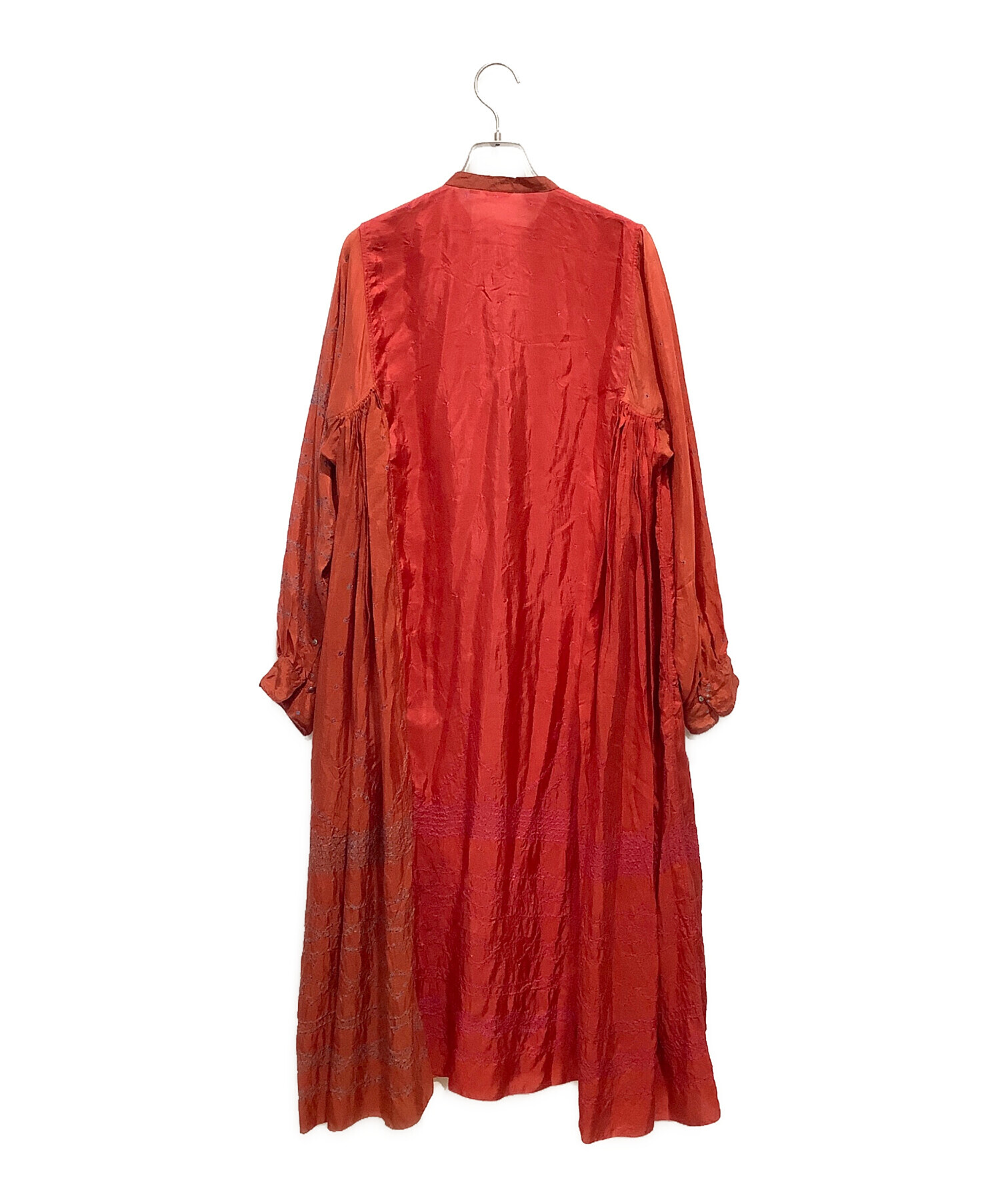 中古・古着通販】Injiri (インジリ) シルクワンピース レッド 中古・古着通販】Injiri (インジリ) シルクワンピース レッド