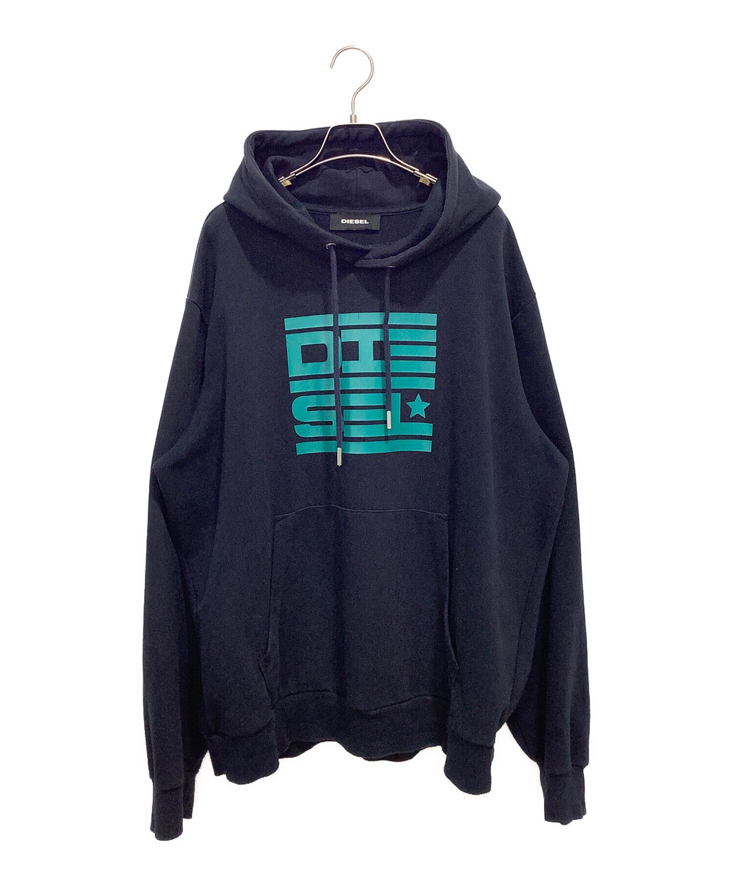 中古・古着通販】DIESEL (ディーゼル) プルオーバーパーカー ネイビー 