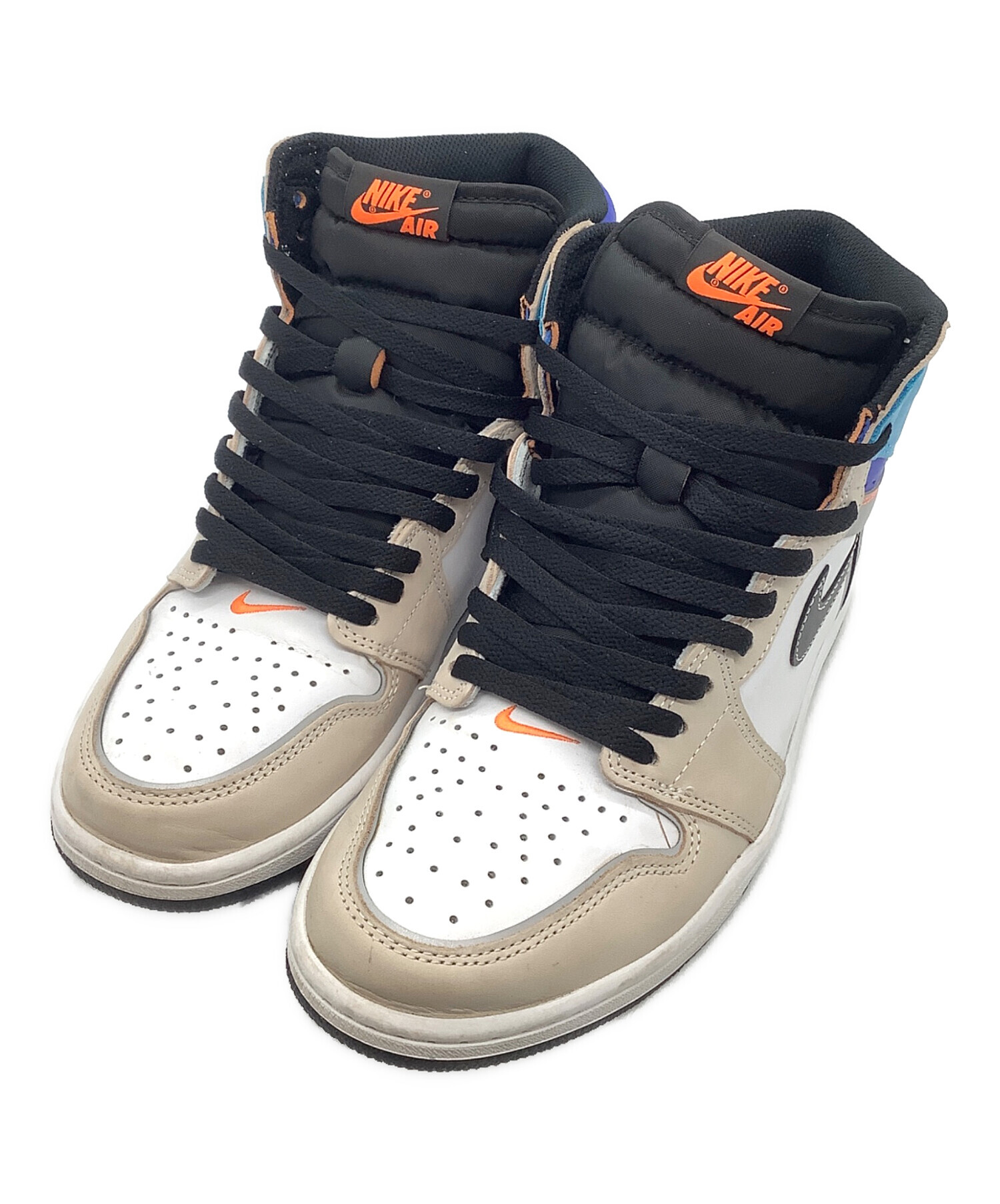 中古・古着通販】NIKE (ナイキ) ハイカットスニーカー ブルー×ブラック 