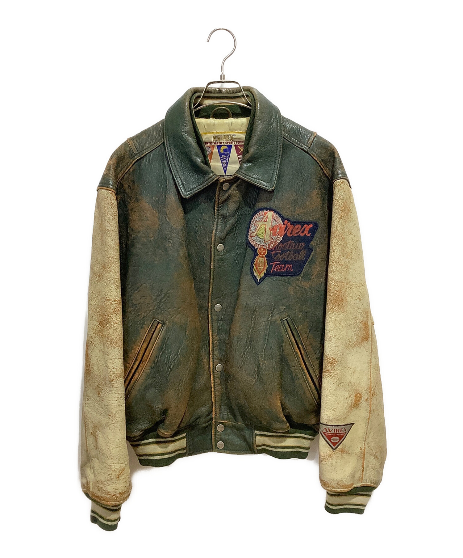 中古・古着通販】AVIREX (アヴィレックス) スタジャン オリーブ