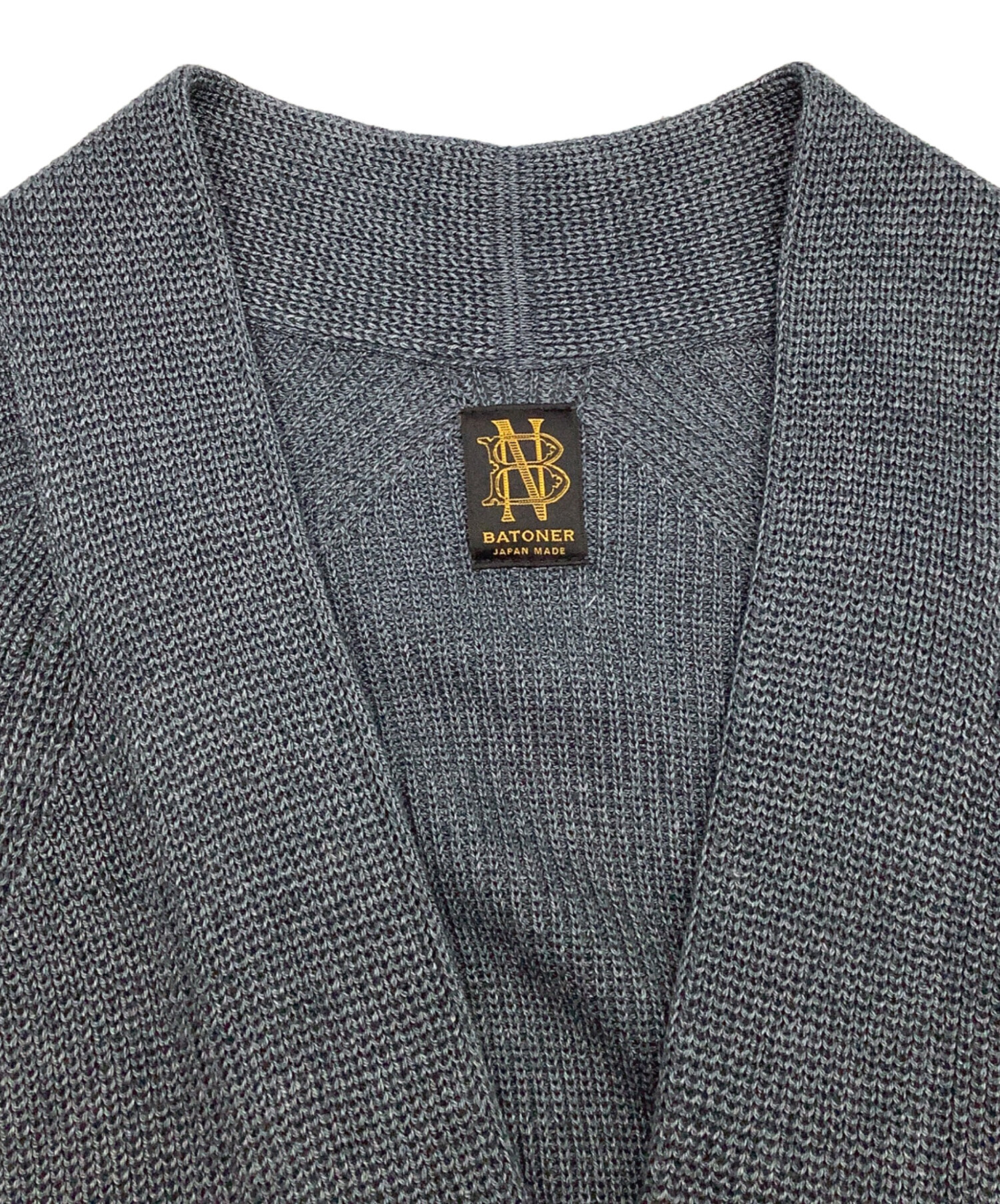 中古・古着通販】BATONER (バトナ―) カーディガン グレー サイズ:F